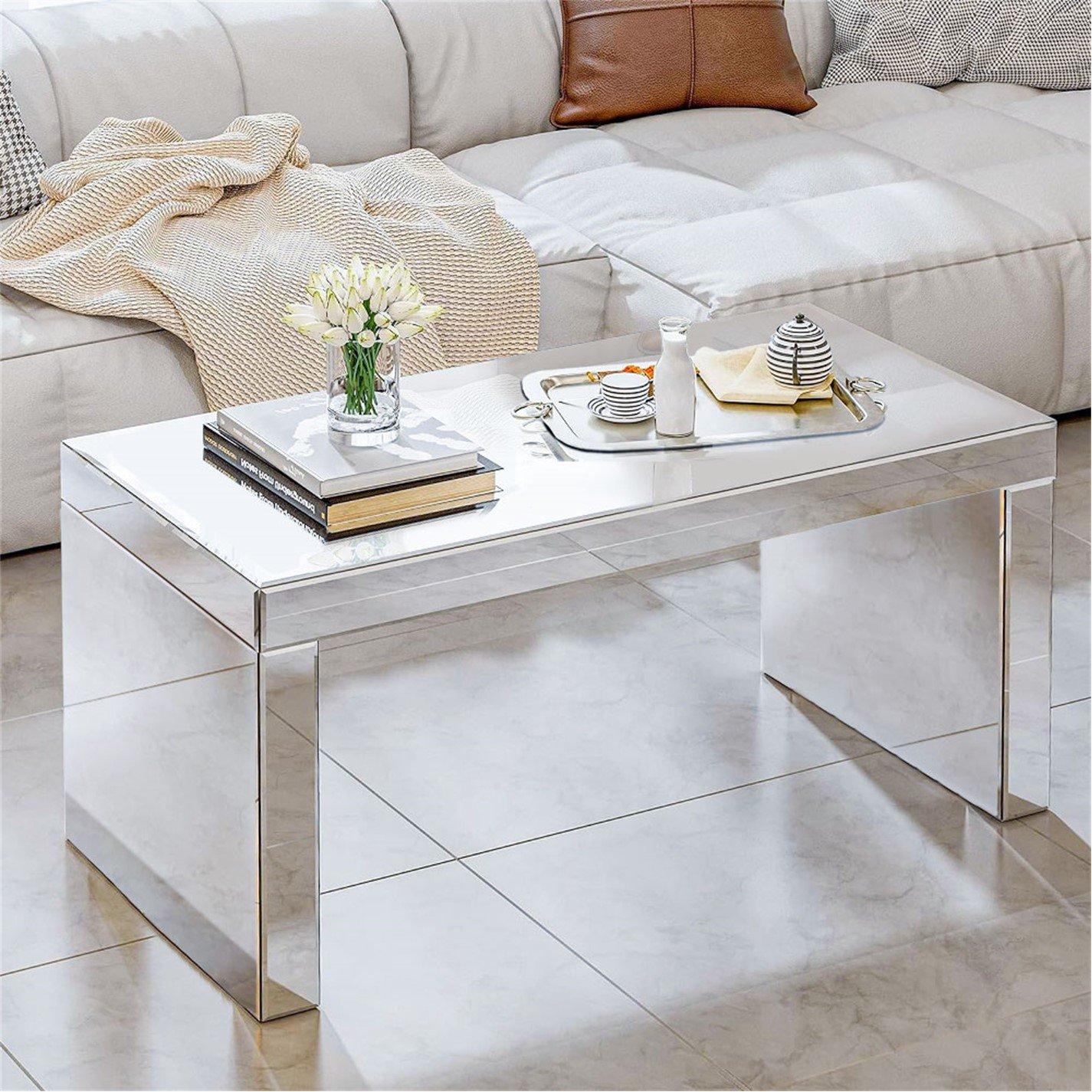 Mirror - Comfy Living - Designer Mirrored Lounge Table - 3