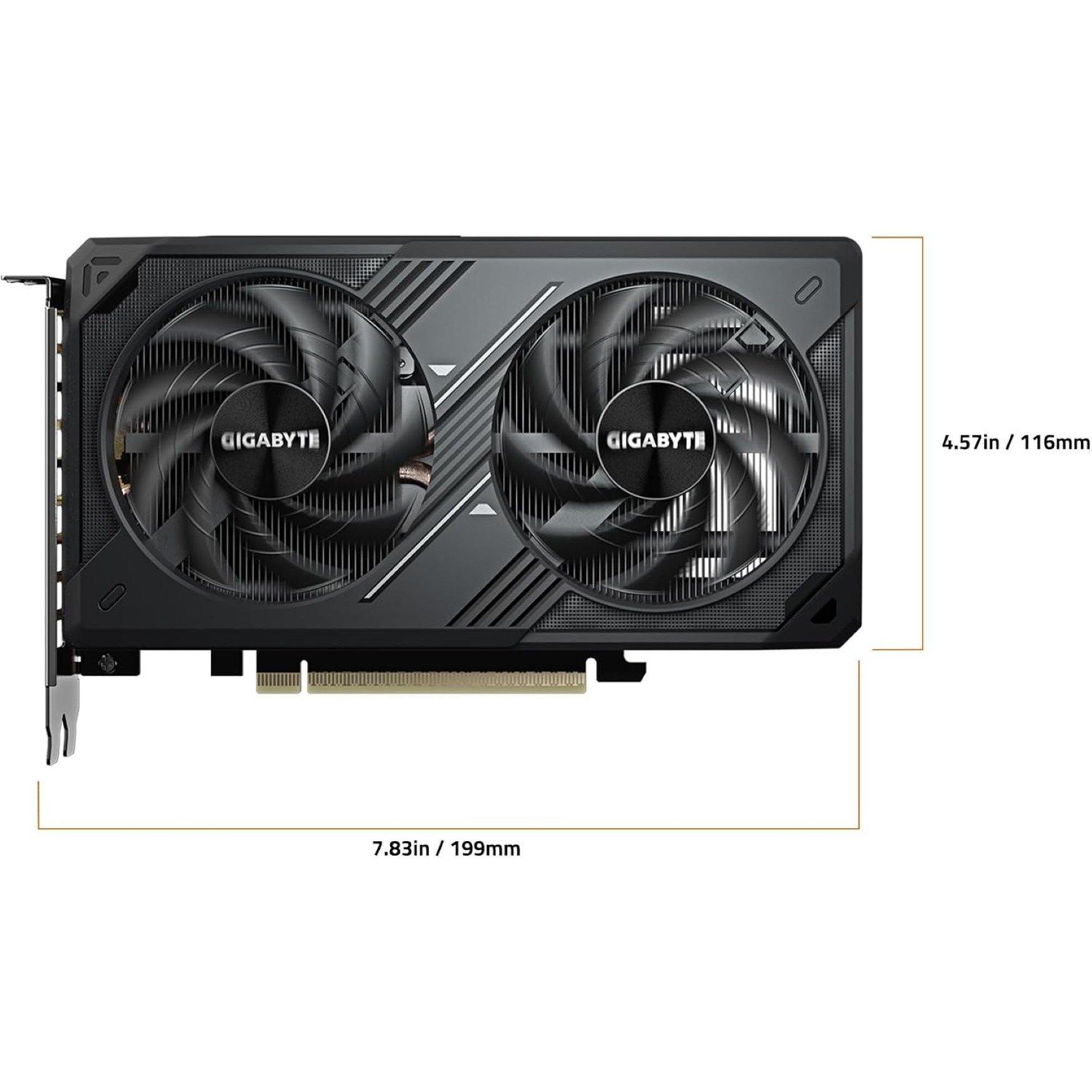Crna - Gigabyte Technology - GIGABYTE RTX 5060 8GB WINDFORCE MAX OC Graphics Card - 6
