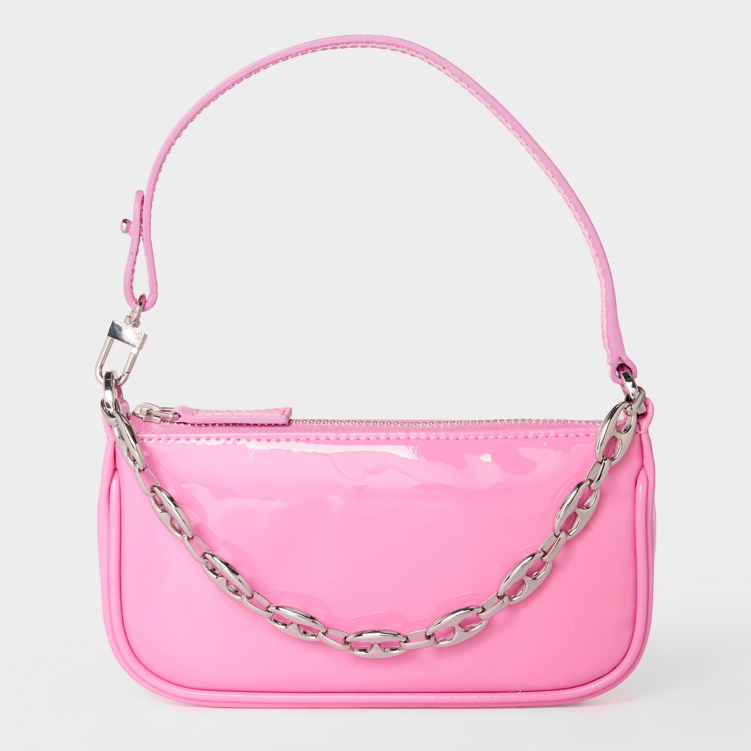By Far Women's Mini Patent Leather Shoulder Bag - Pink