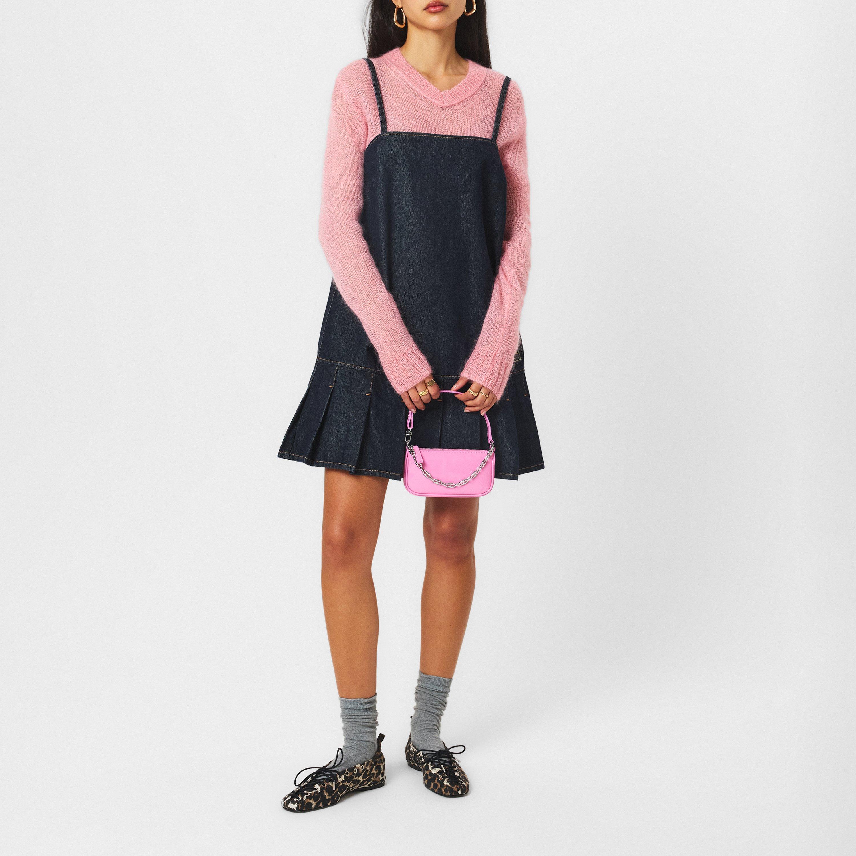 Pink - By Far - Women's Mini Patent Leather Shoulder Bag - 6