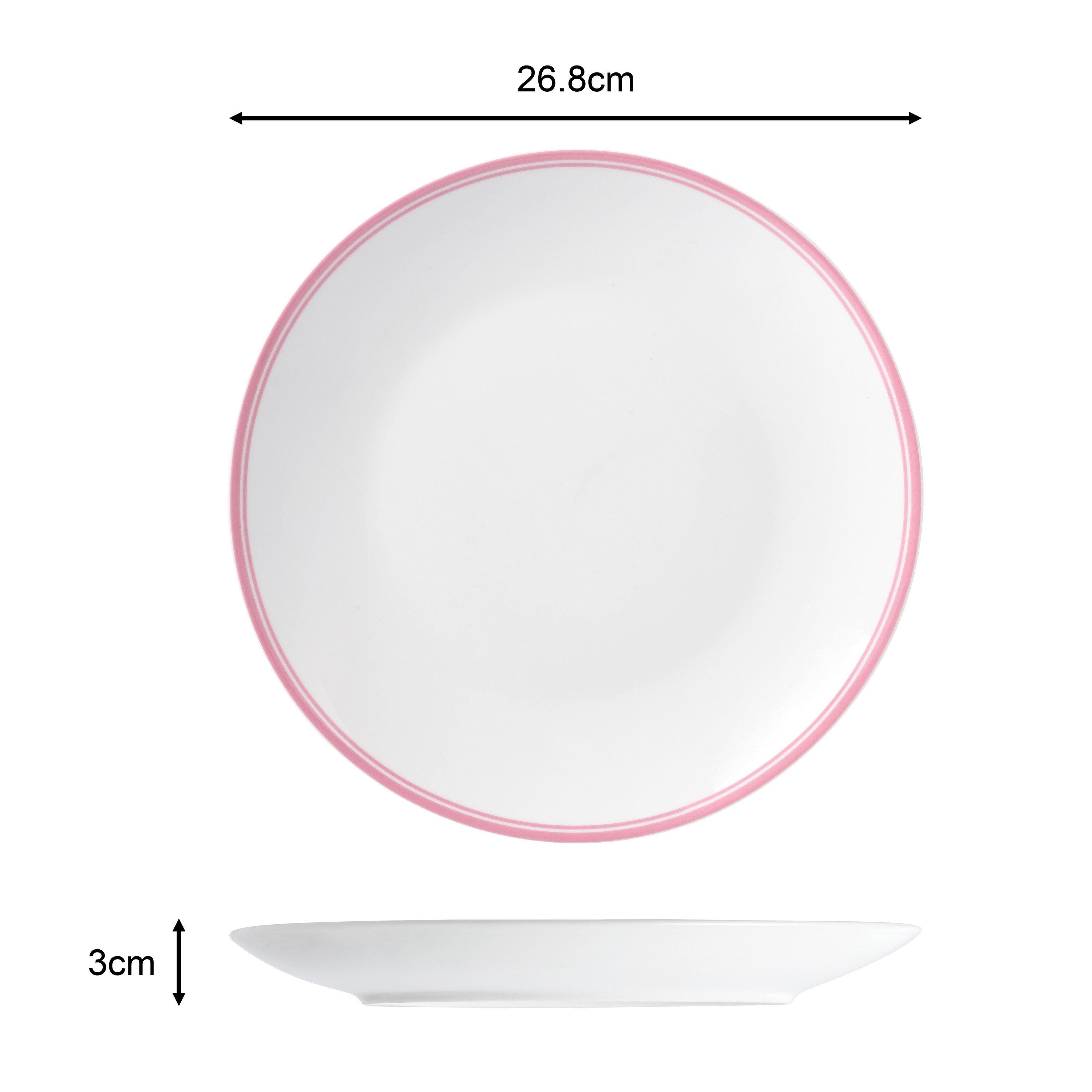 Multi - Waterside - 16pc St. Ives Pink Dinner Set - 4
