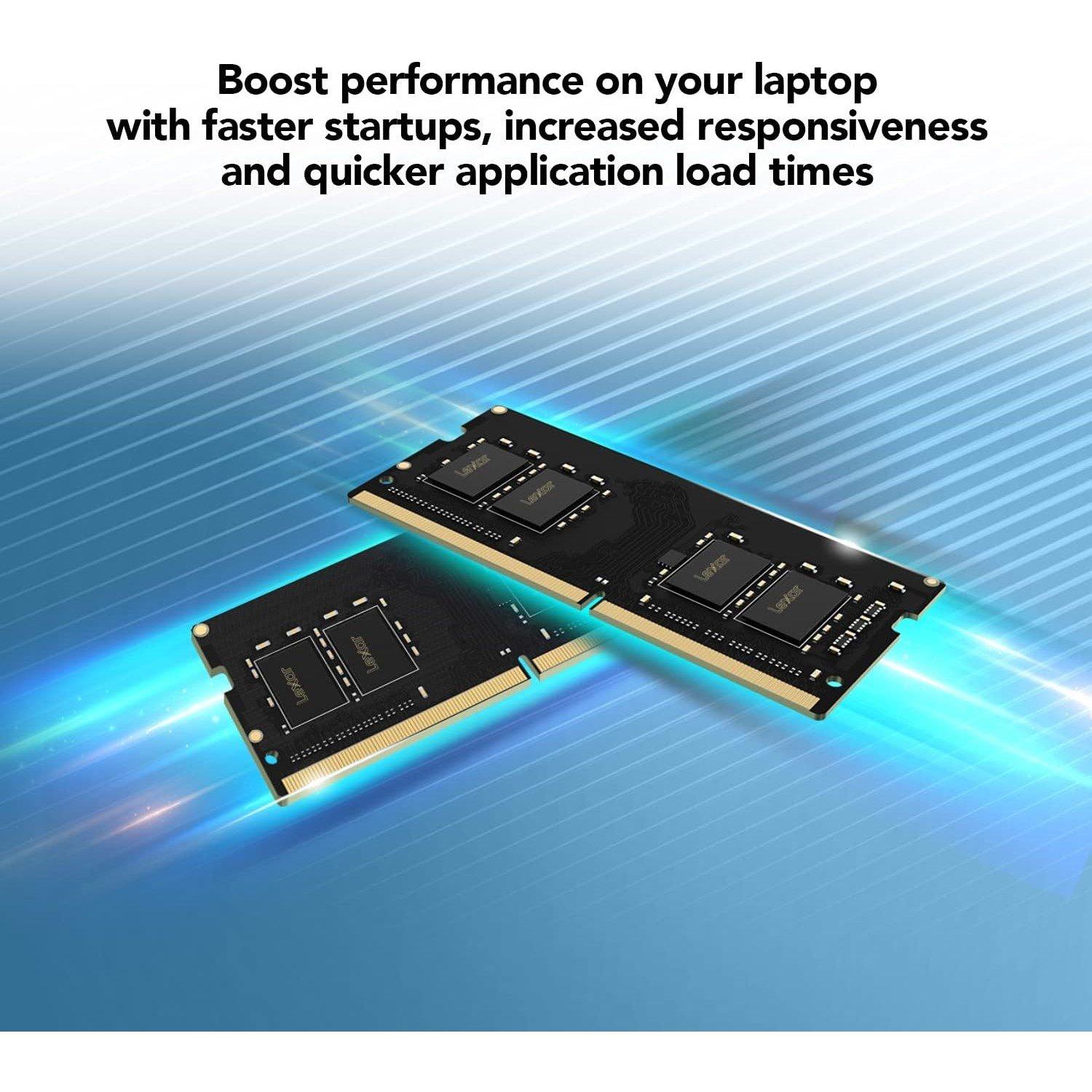 Black - Lexar - LD4AS016G-B3200GSST memory module 16 GB 1 x 16 GB DDR4 3200 MHz - 2
