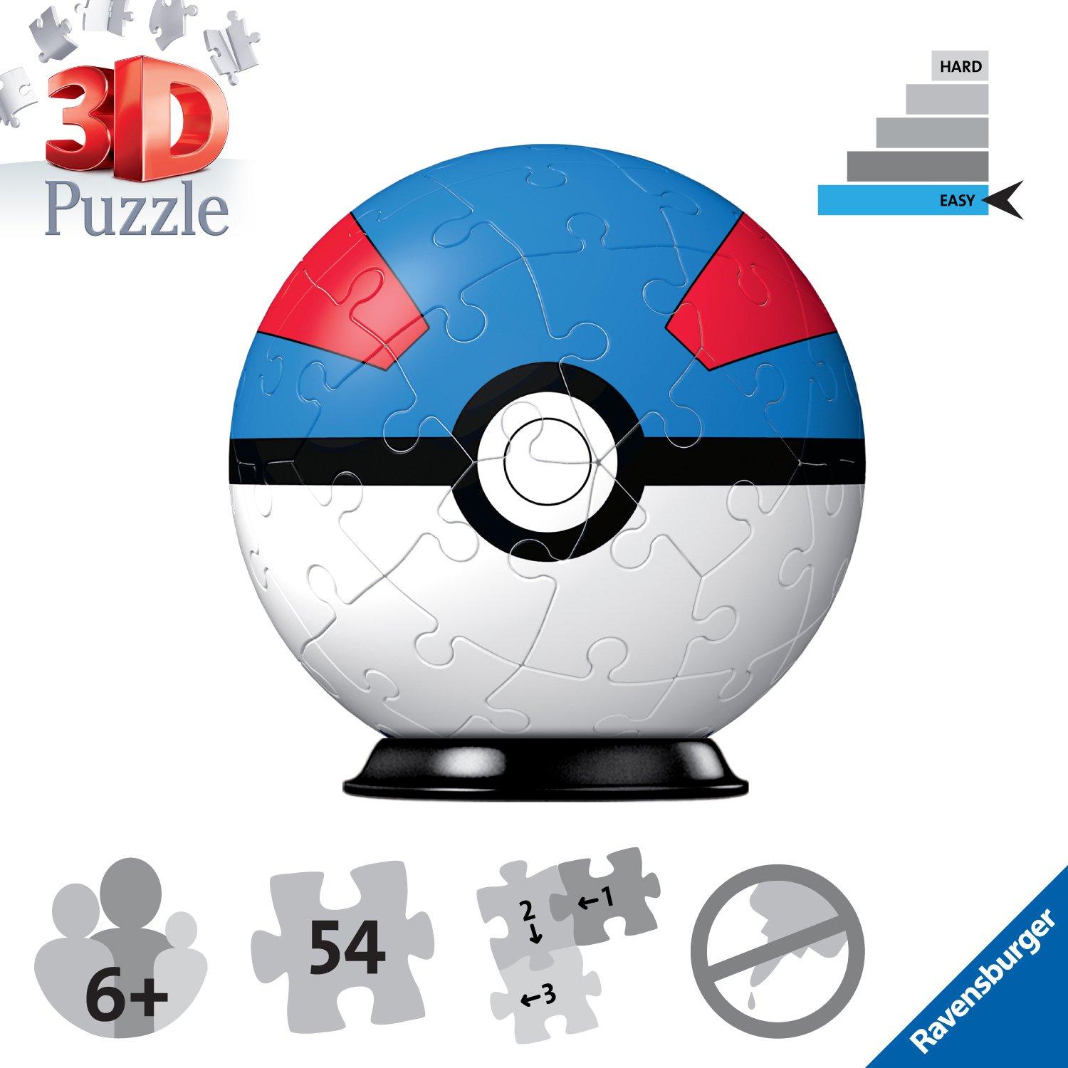 Great Ball - Pokemon - 54 piece 3D Puzzle - 3