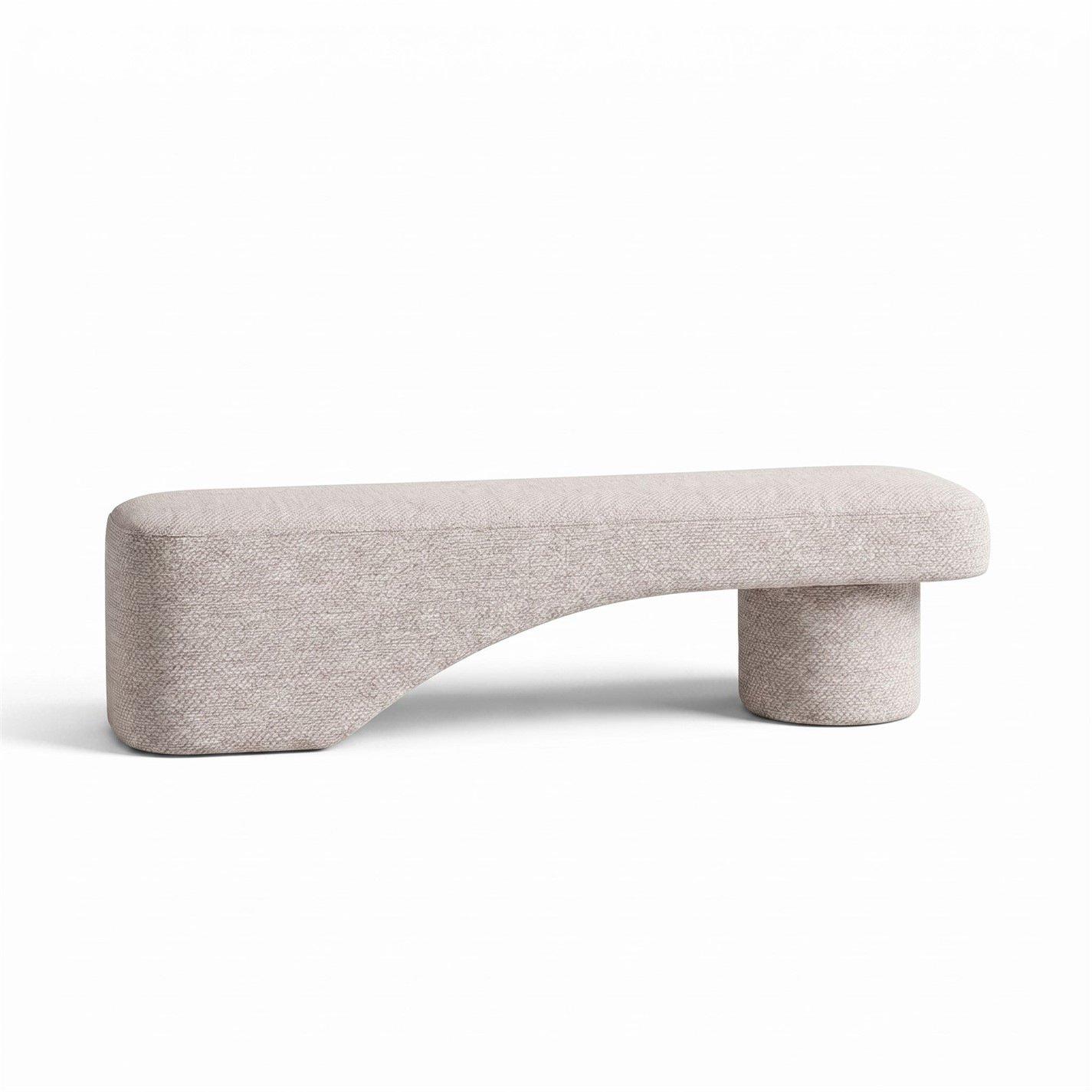 Larch Large Bench in Brushed Matte Weave