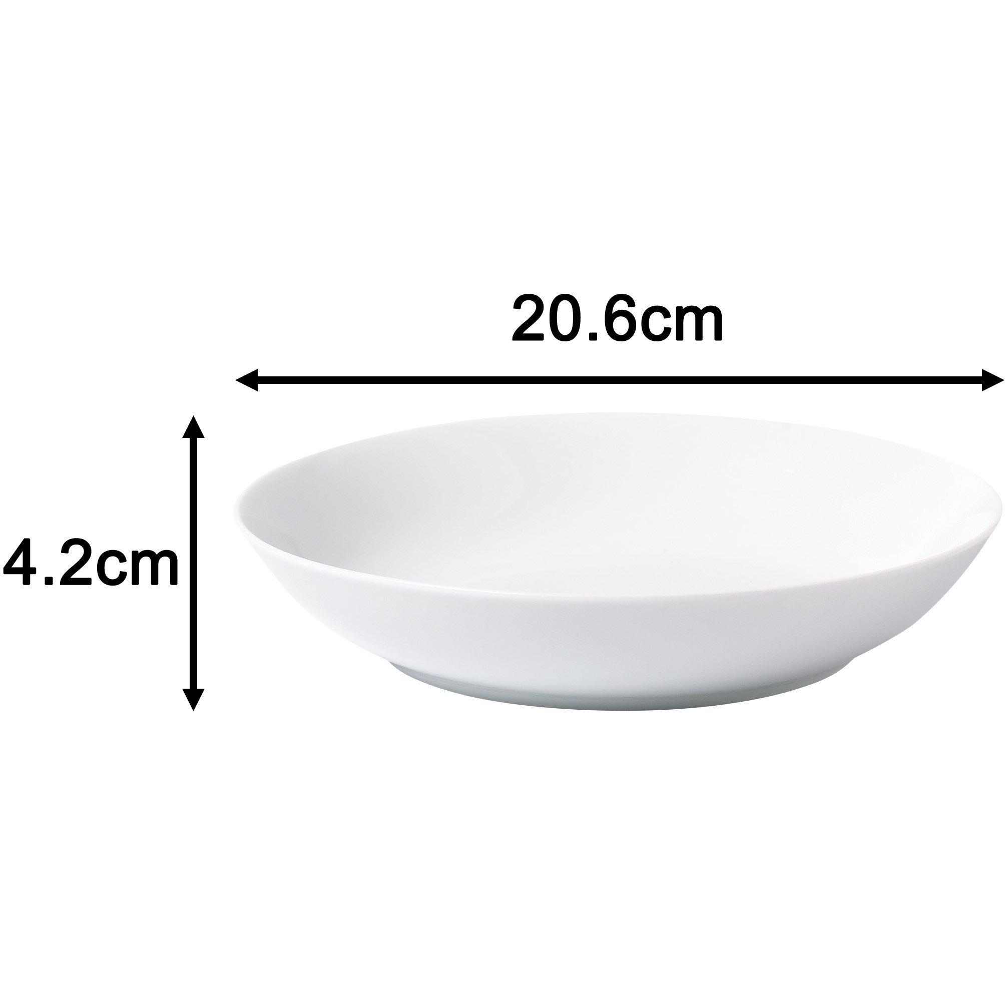 White - Waterside - 60pc White Coupe Dinner Set - 16