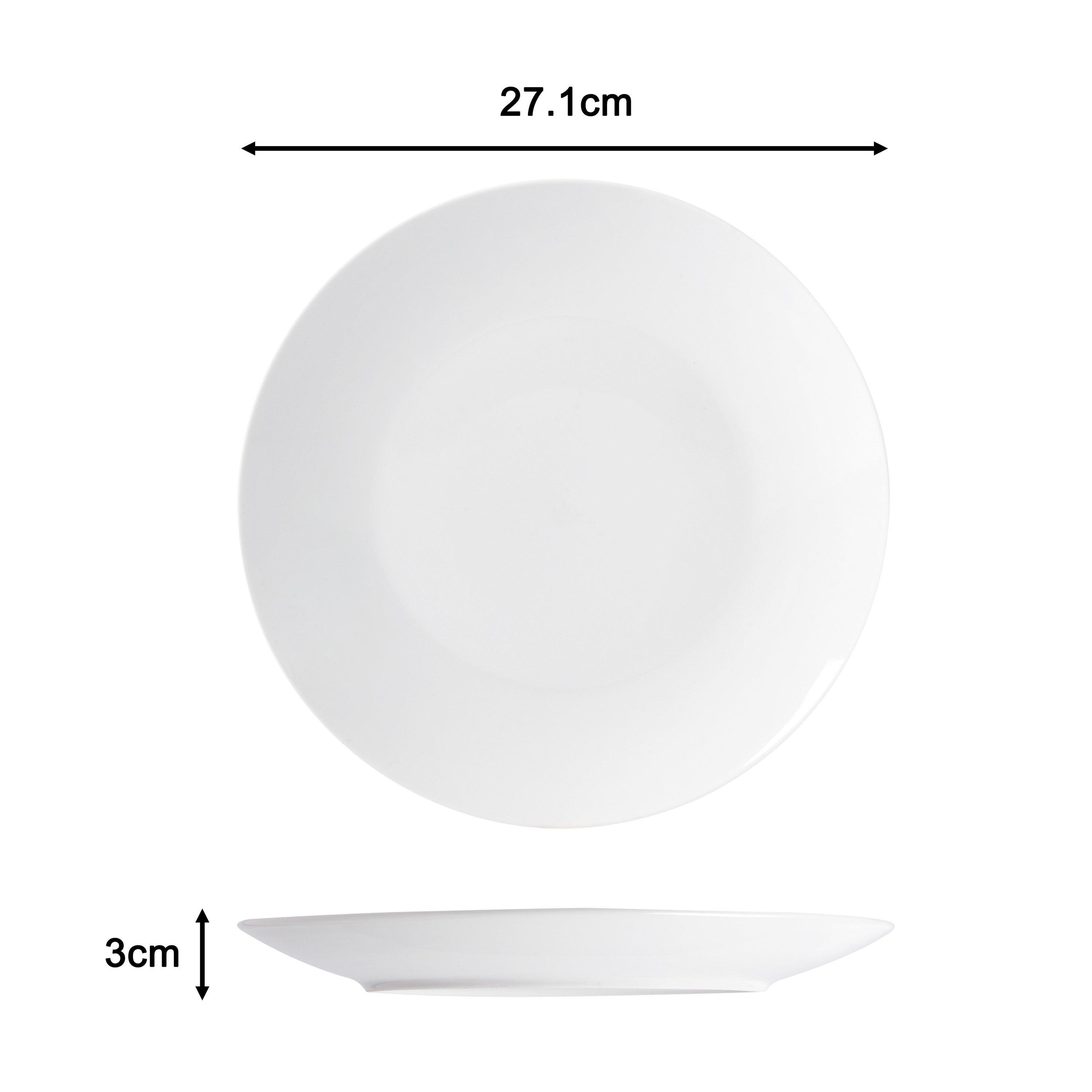 White - Waterside - 60pc White Coupe Dinner Set - 9