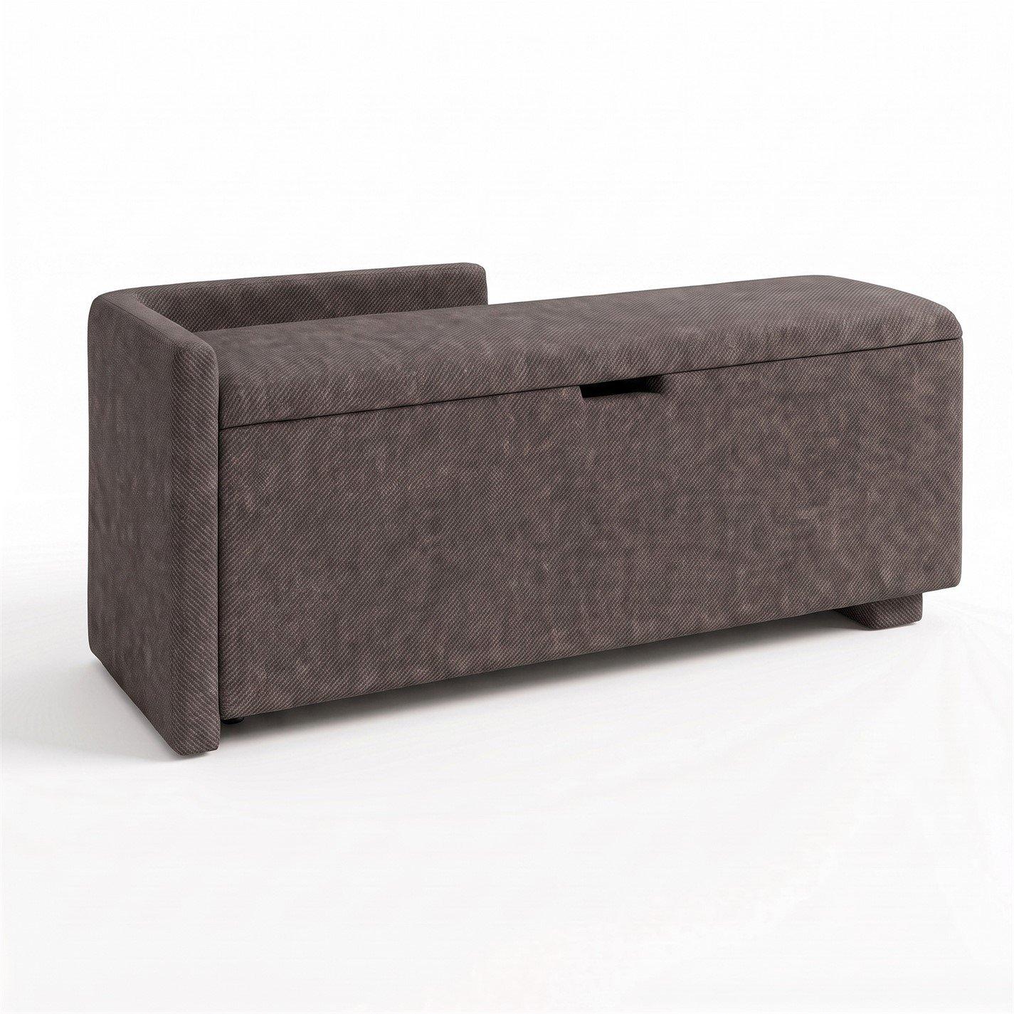 Gemma 93 - Sofa.com - Albie Storage Bench in Brushed Matte Weave - 1