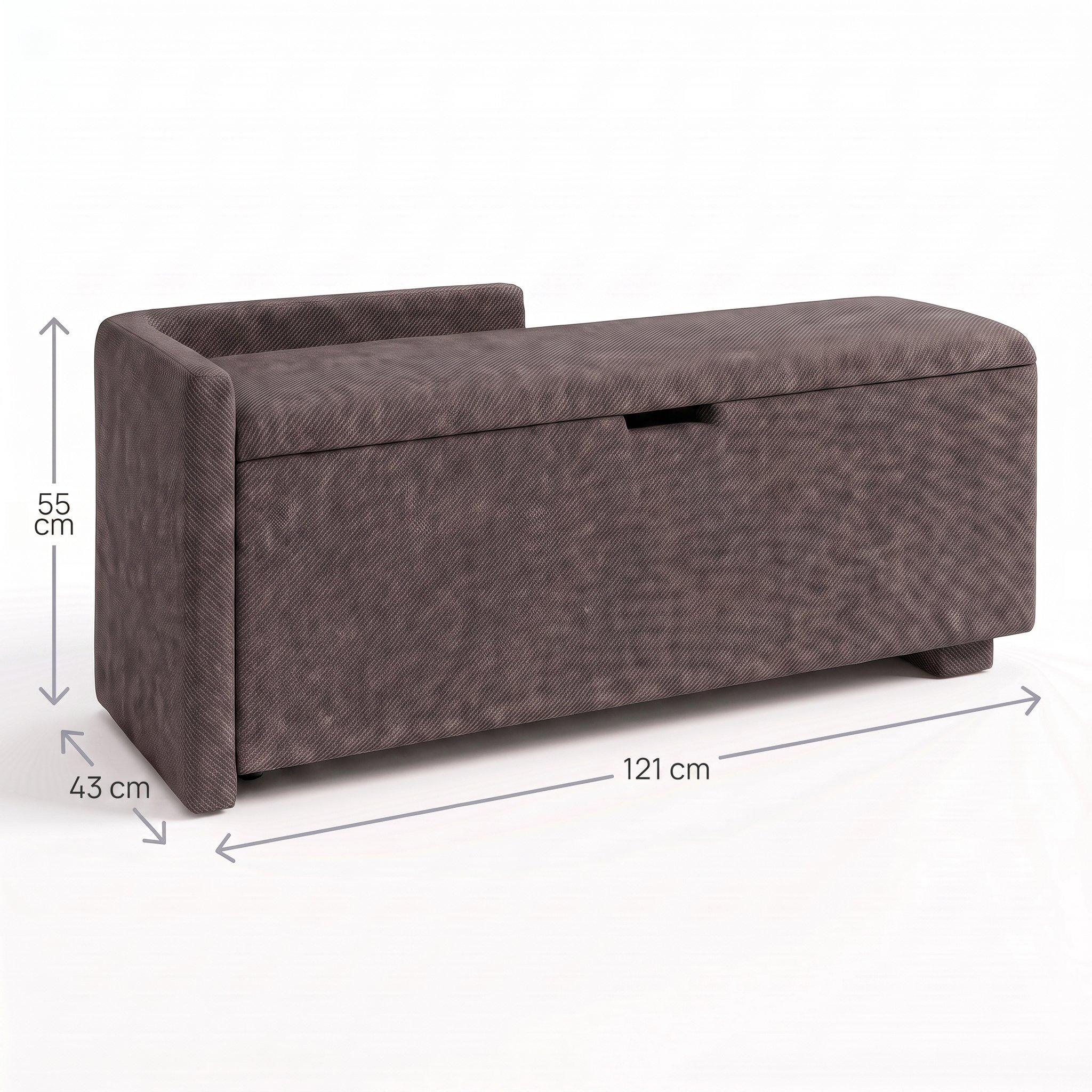 Gemma 93 - Sofa.com - Albie Storage Bench in Brushed Matte Weave - 2
