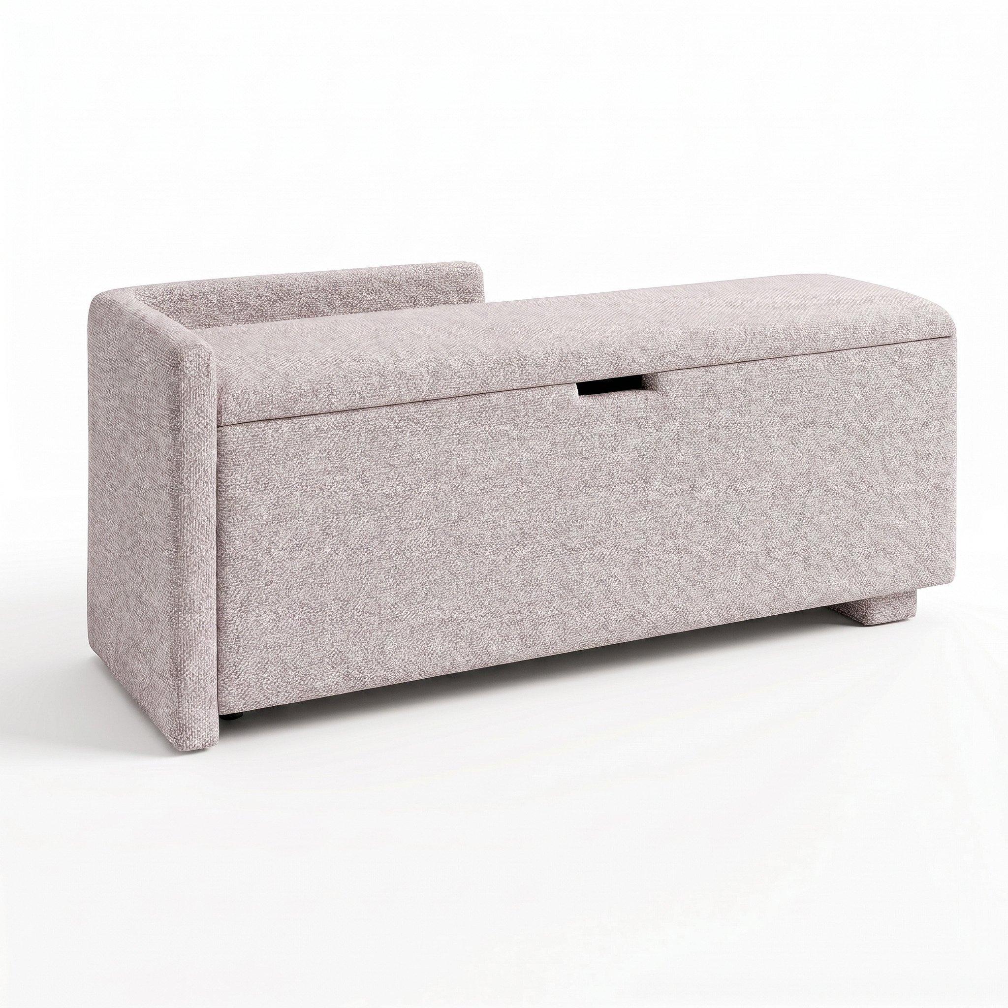 Albie Storage Bench in Brushed Matte Weave