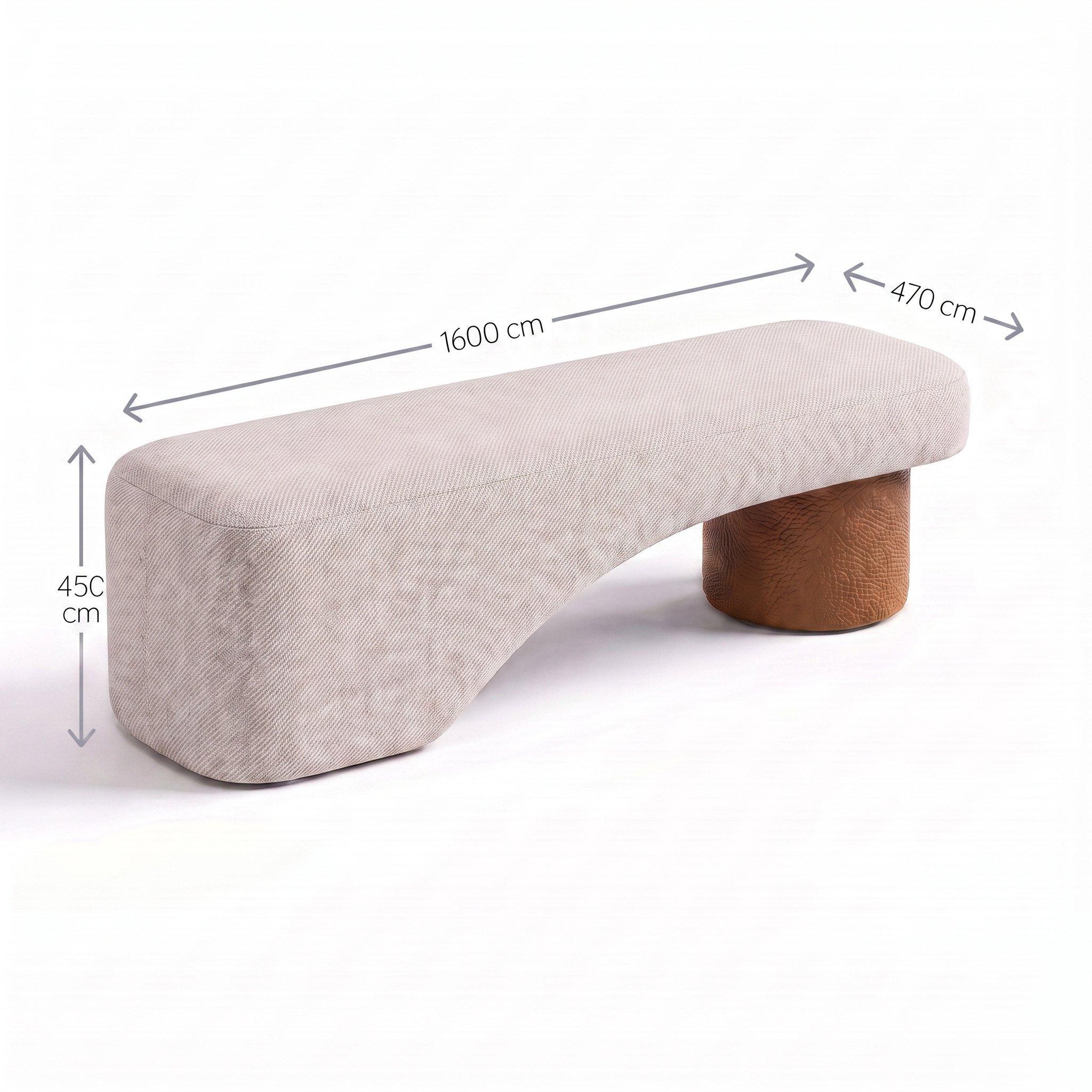 Tan/Gem80 - Sofa.com - Larch Large Bench in Caramello/ Ash - 2