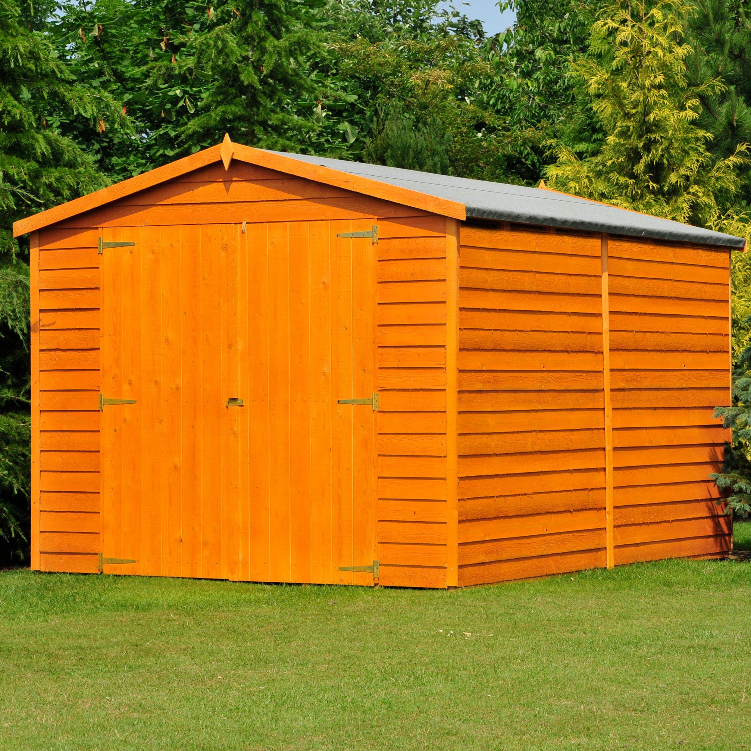 B&Q - 12X8 Overlap Double Door Apex Shed No Windows - Image 6