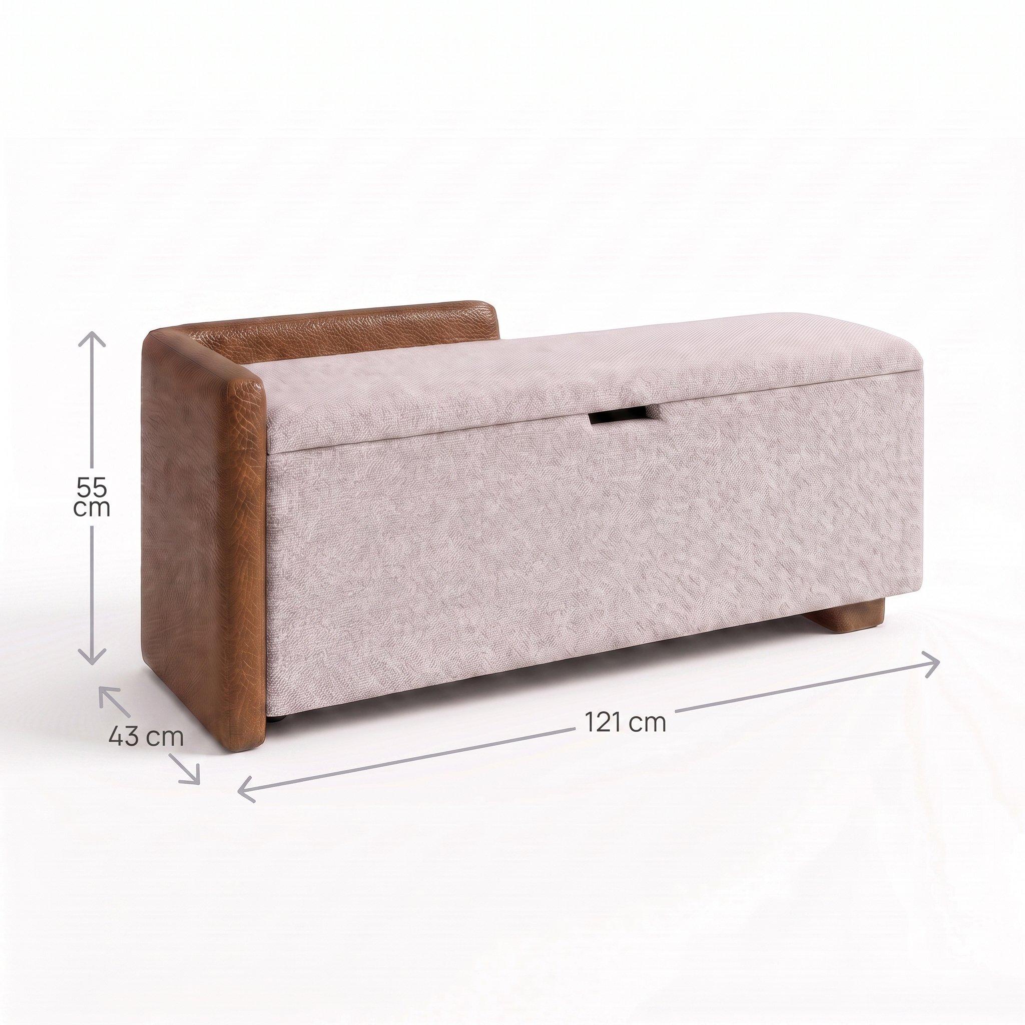 Tan/Gem80 - Sofa.com - Albie Storage Bench in  Caramello/ Ash - 2
