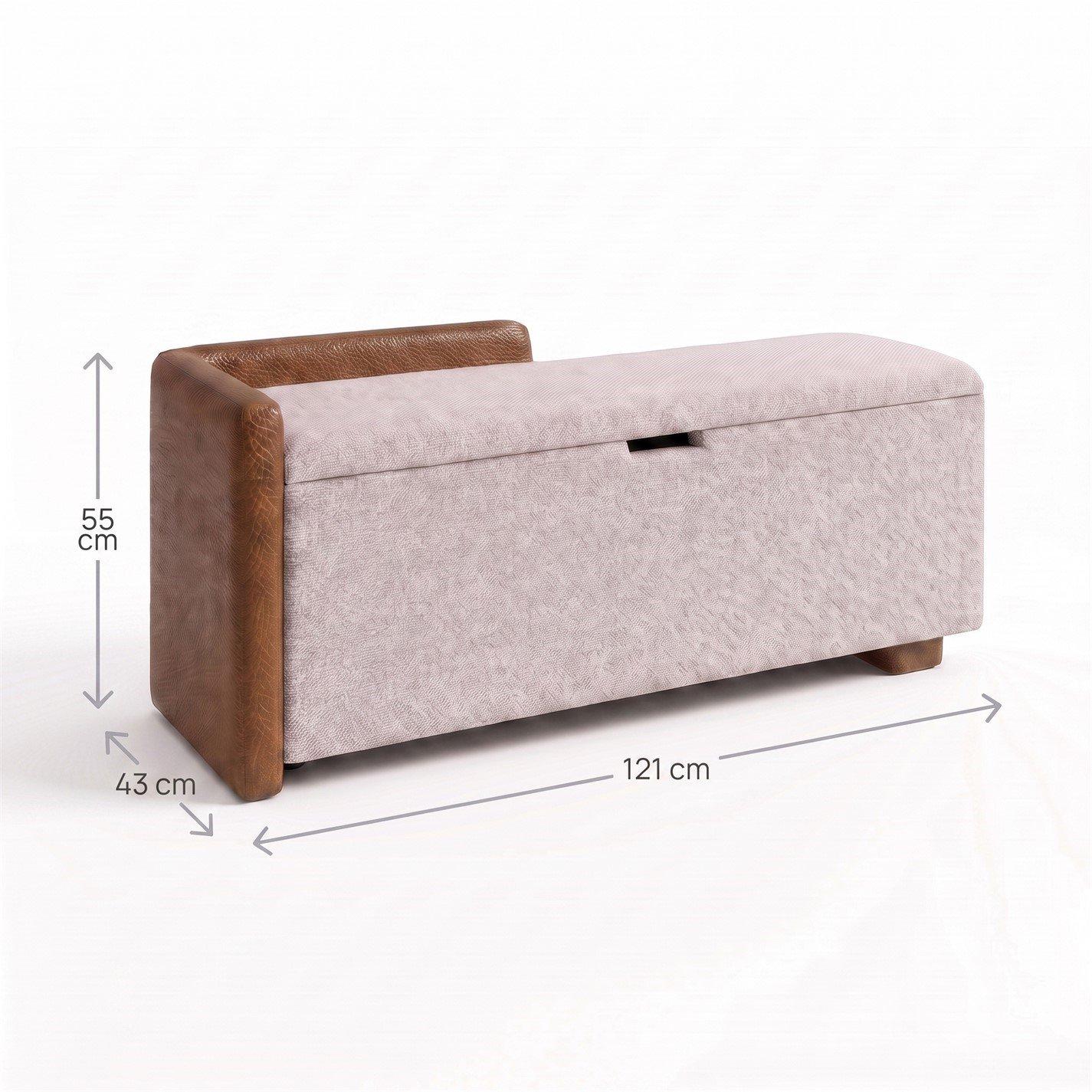 Tan/Gem80 - Sofa.com - Albie Storage Bench in  Caramello/ Ash - 4