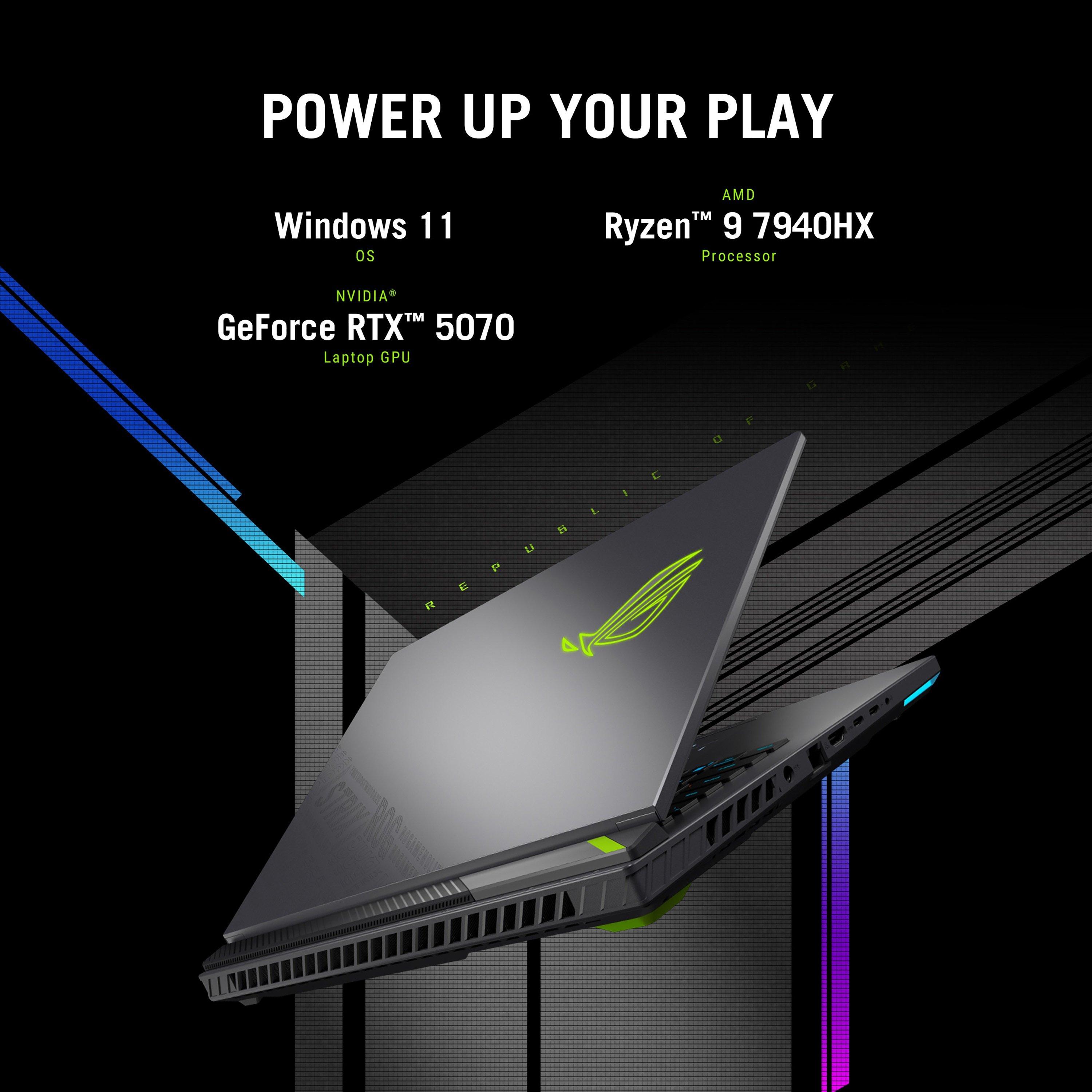 Grises - ASUS - ASUS ROG Strix G18 G814PP 18Inch Gaming Laptop - AMD Ryzen 9 7940HX 32GB 1TB RTX 5070 - 12