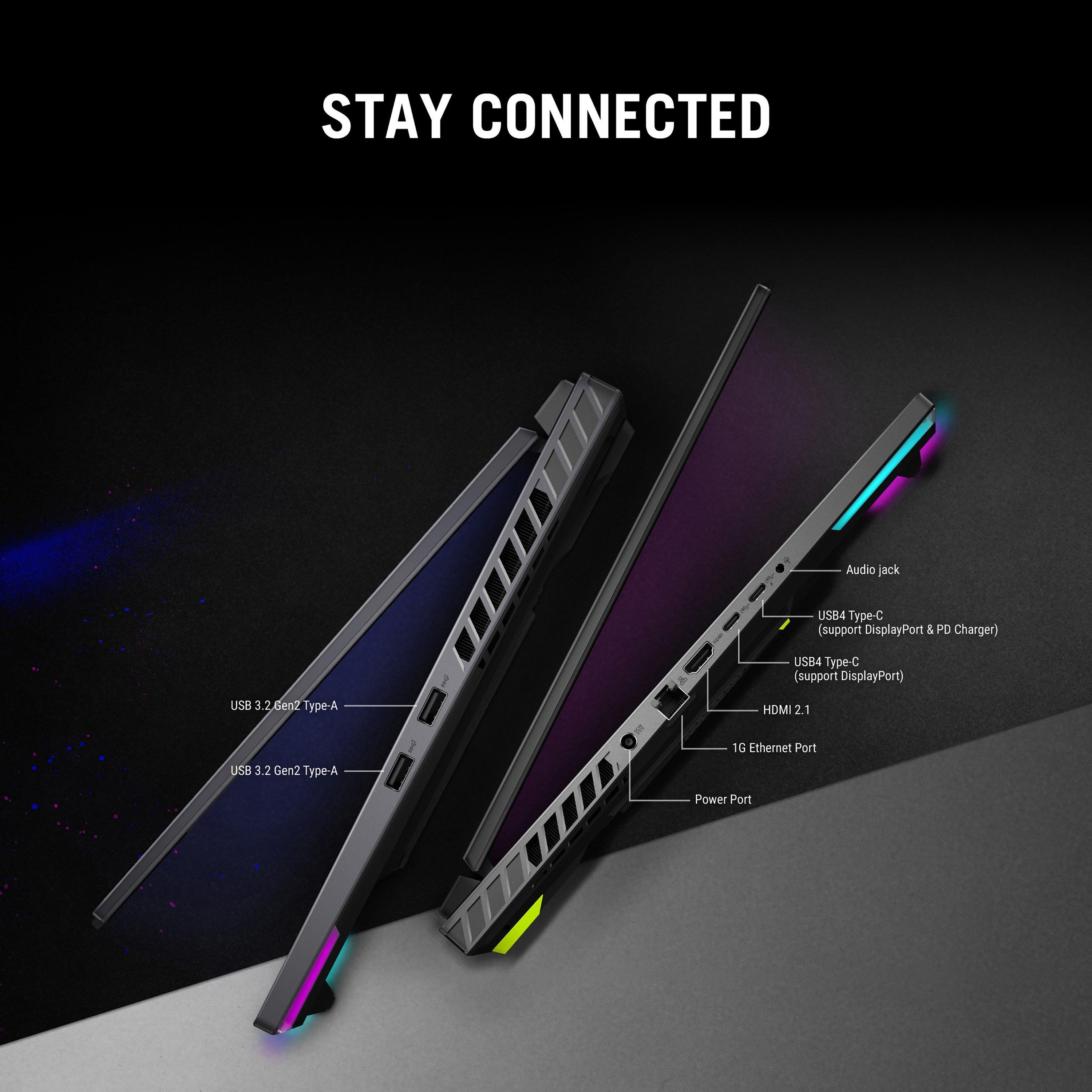 Grises - ASUS - ASUS ROG Strix G18 G814PP 18Inch Gaming Laptop - AMD Ryzen 9 7940HX 32GB 1TB RTX 5070 - 9