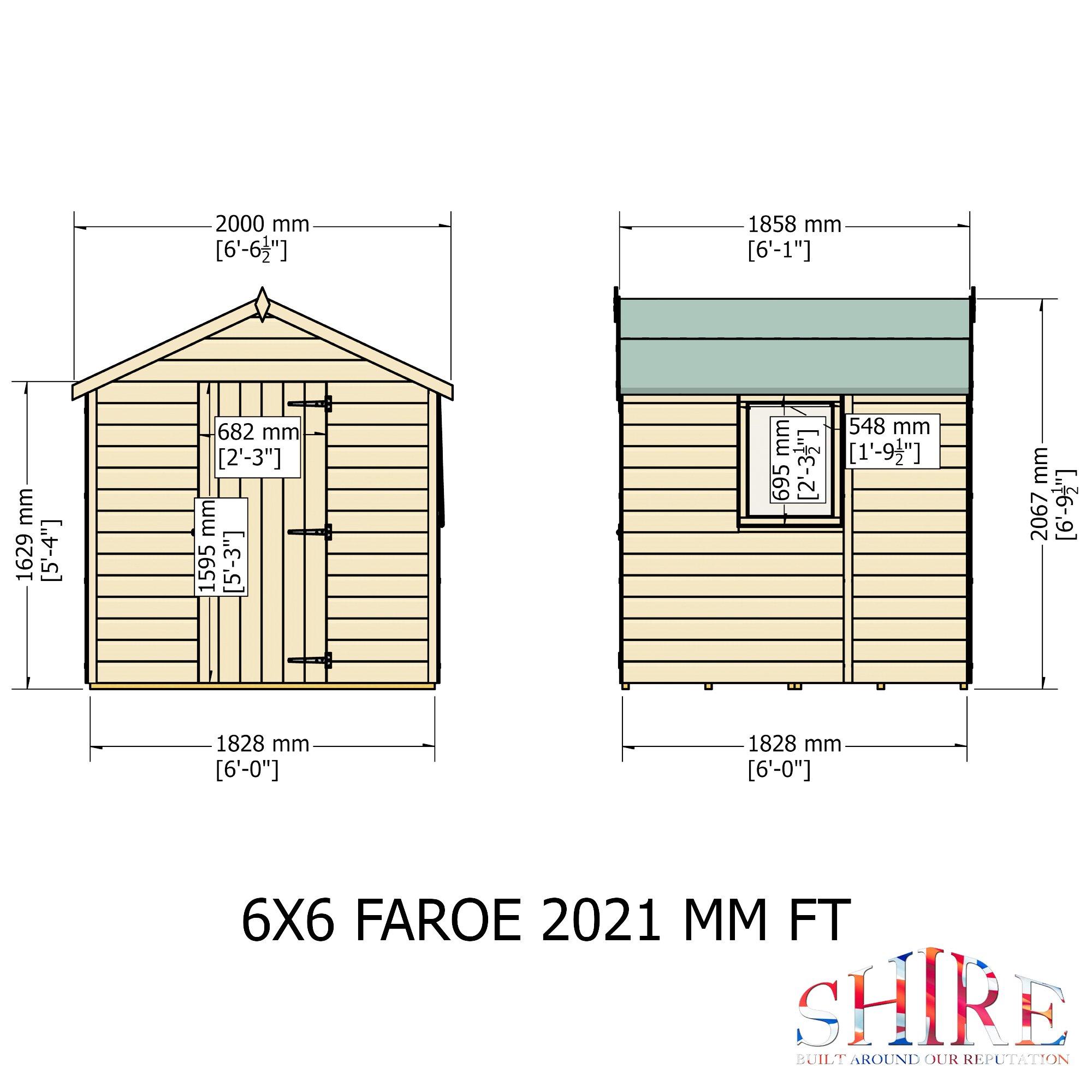 Wood - Shire - Faroe 6x6 Single Door Shed - 4