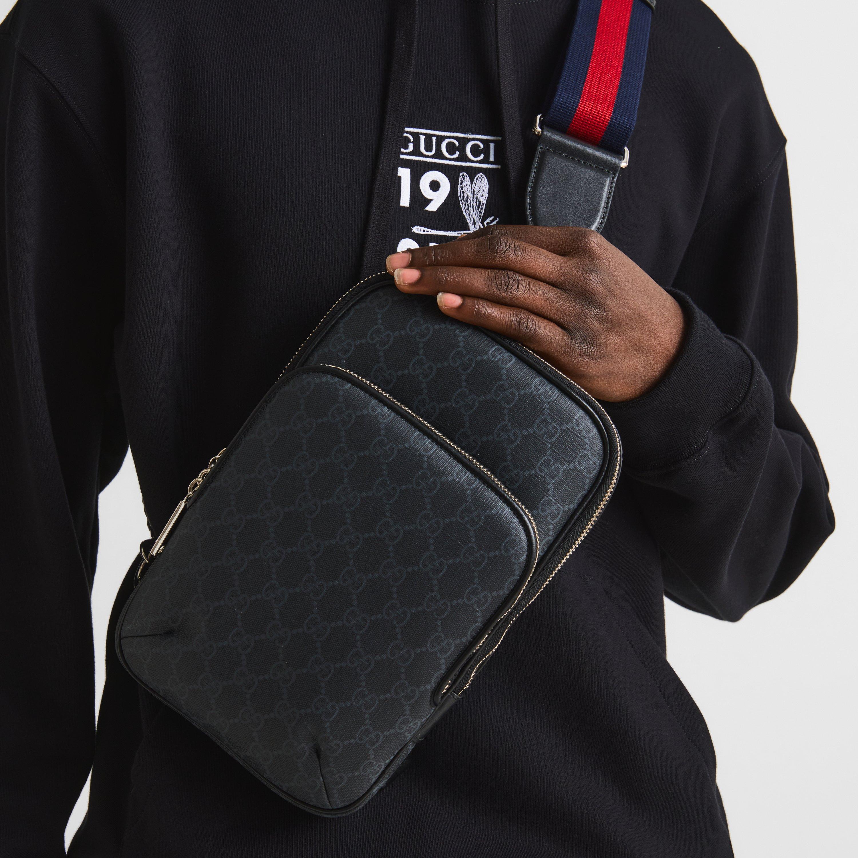 GG Black - Gucci - Men's Crossbody Bag - 3