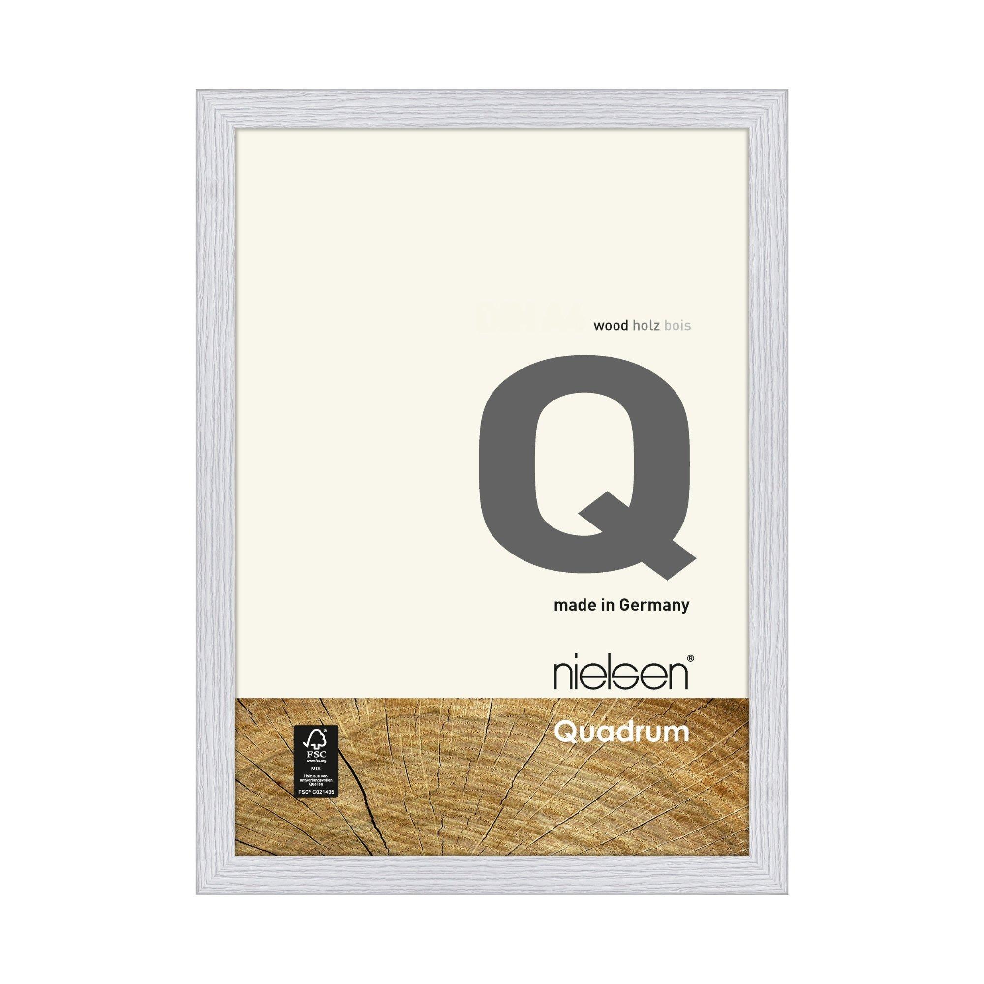 White Veneered - nielsen - Quadrum Wooden Picture Frame with Glass Front - 1