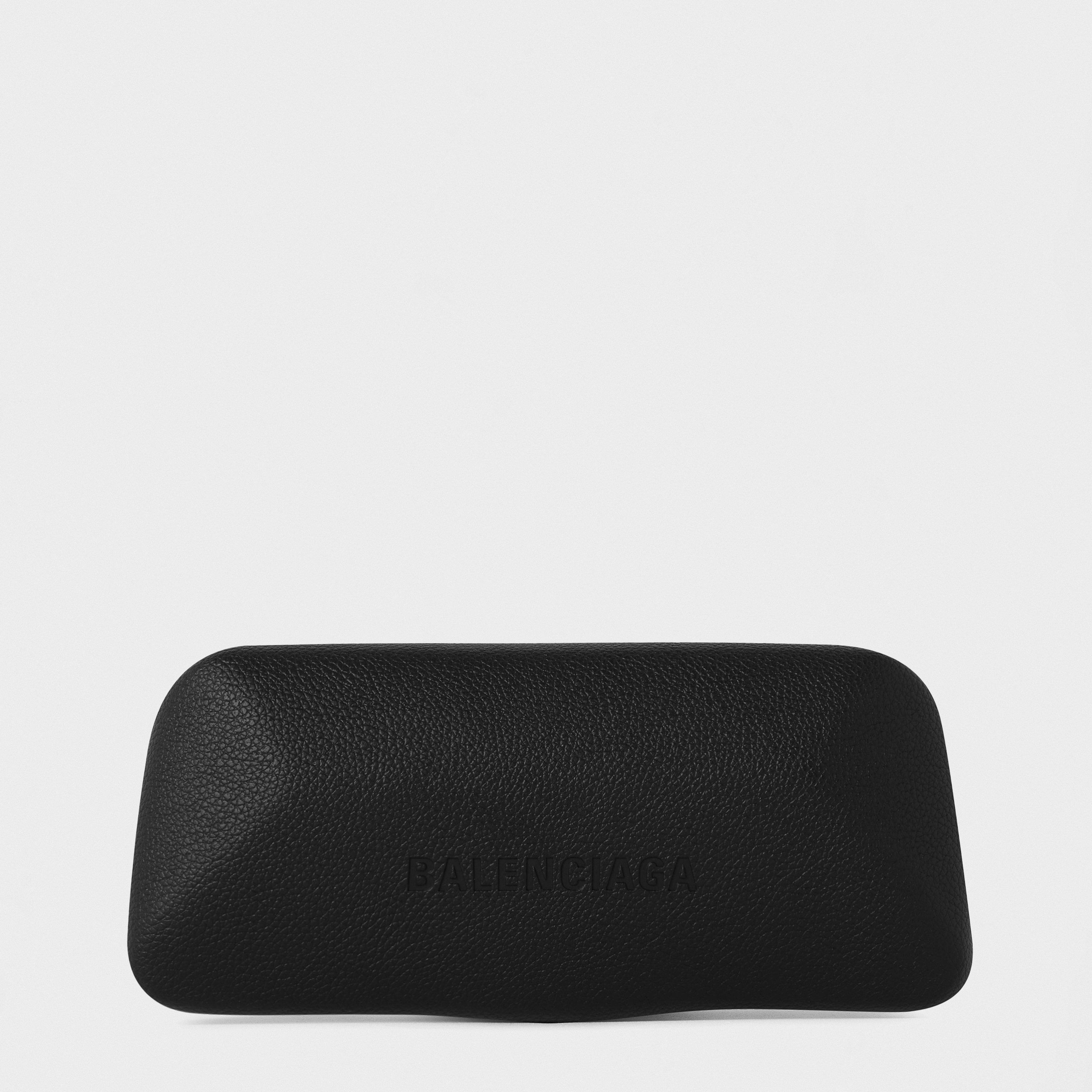 Blakc/Grey - Balenciaga - Women's Oval Sunglasses - 5