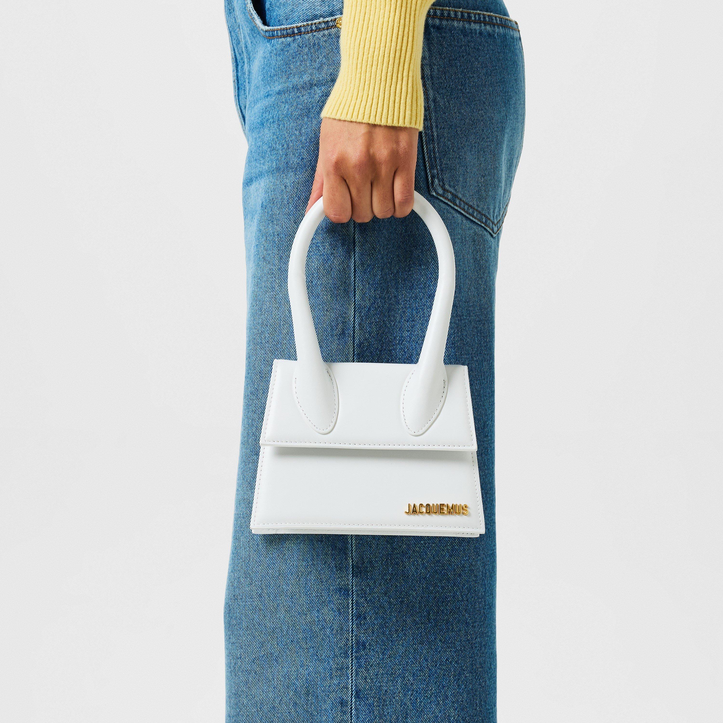 White - Jacquemus - Women's Plain Leather Le Chiquito Moyen Bag - 2