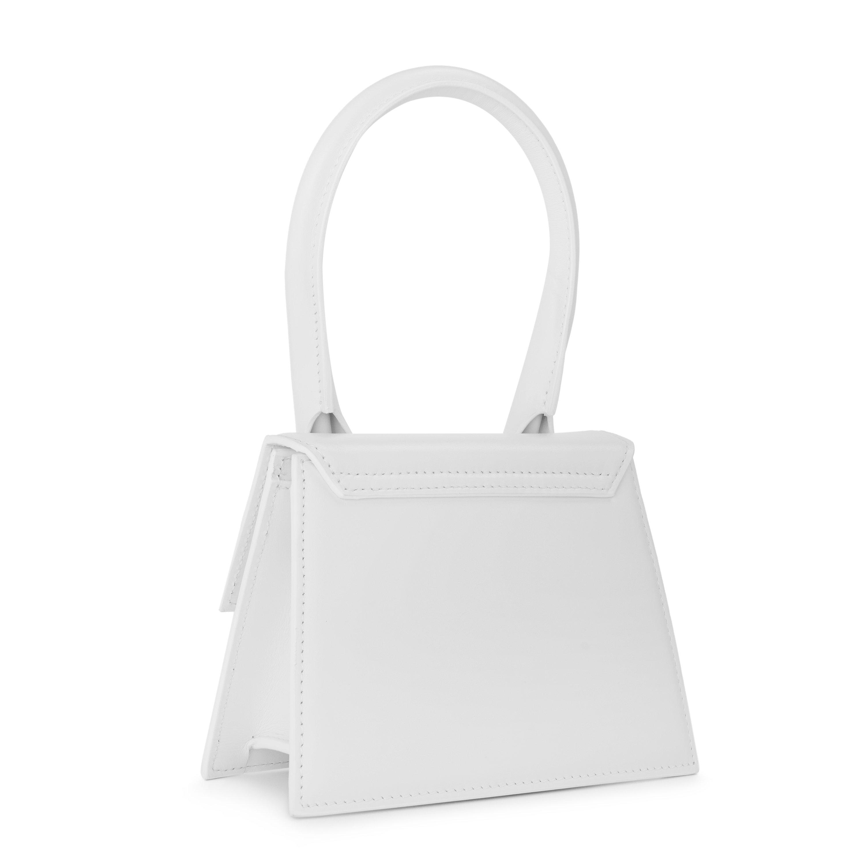 White - Jacquemus - Women's Plain Leather Le Chiquito Moyen Bag - 3