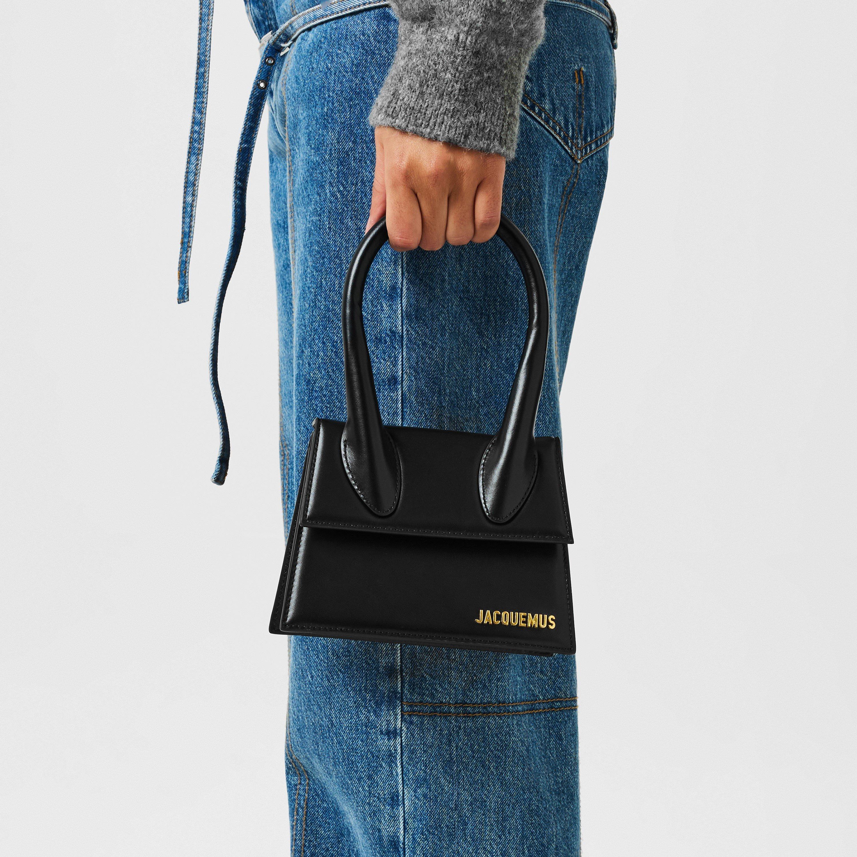 Black - Jacquemus - Women's Plain Leather Le Chiquito Moyen Bag - 2