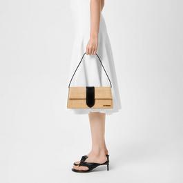 Jacquemus Women'S Plain Leather Le Bambino Long Flap Bag