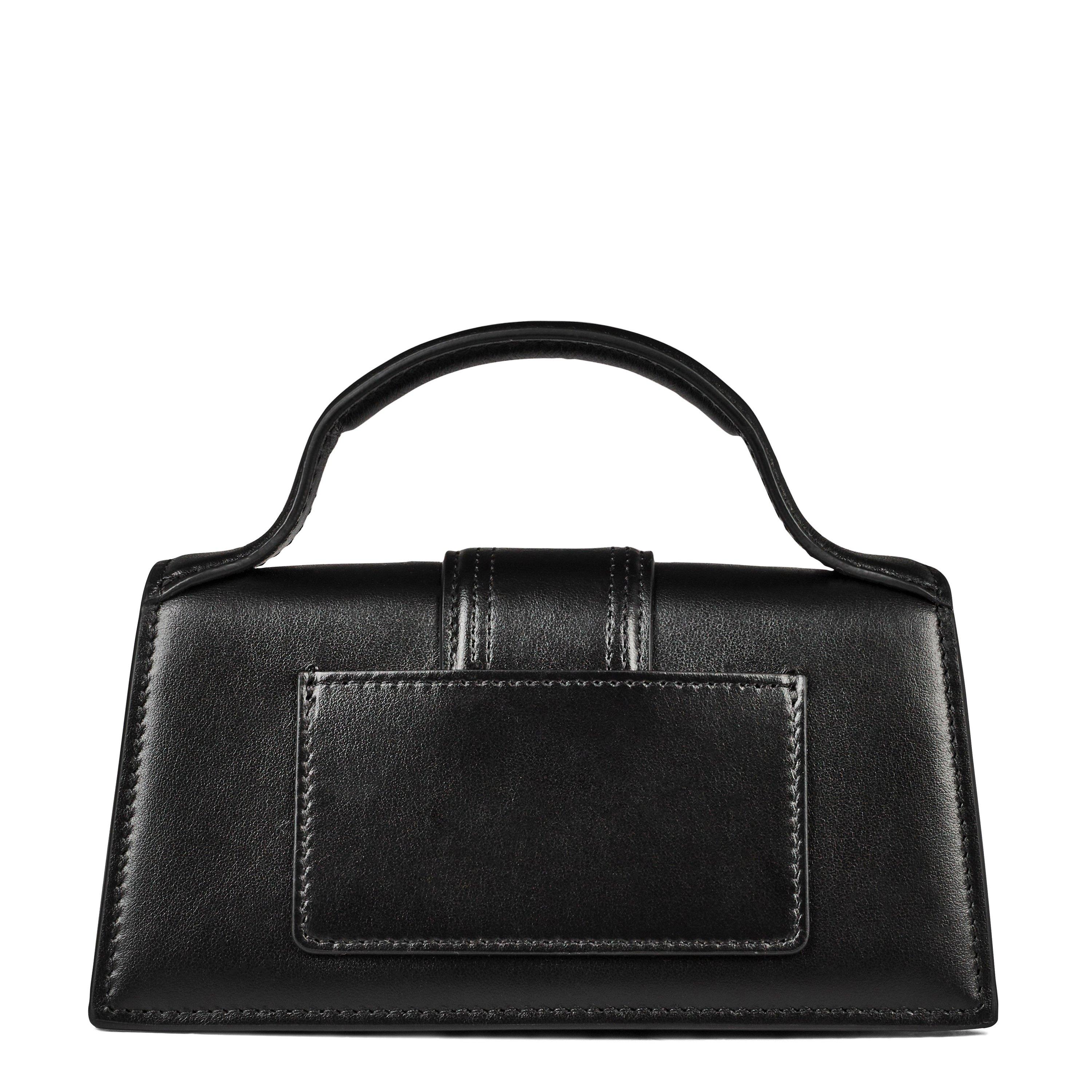 Black - Jacquemus - Women's Plain Leather Le Bambino Crossbody Bag - 7