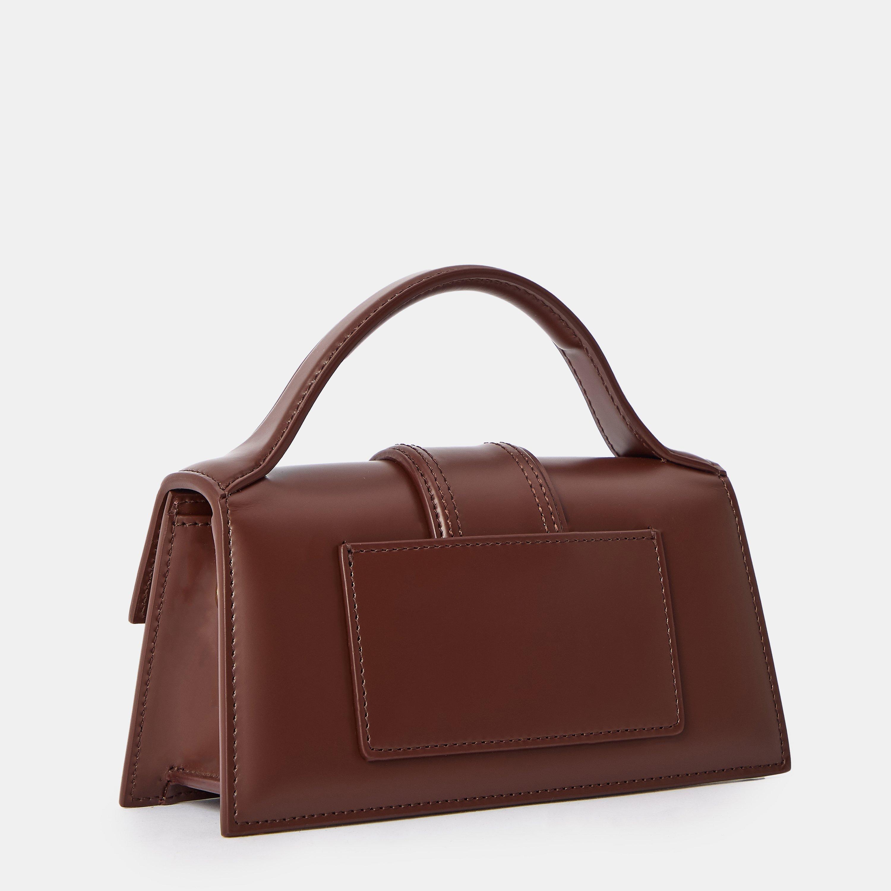 Brown - Jacquemus - Women's Plain Leather Le Bambino Crossbody Bag - 2