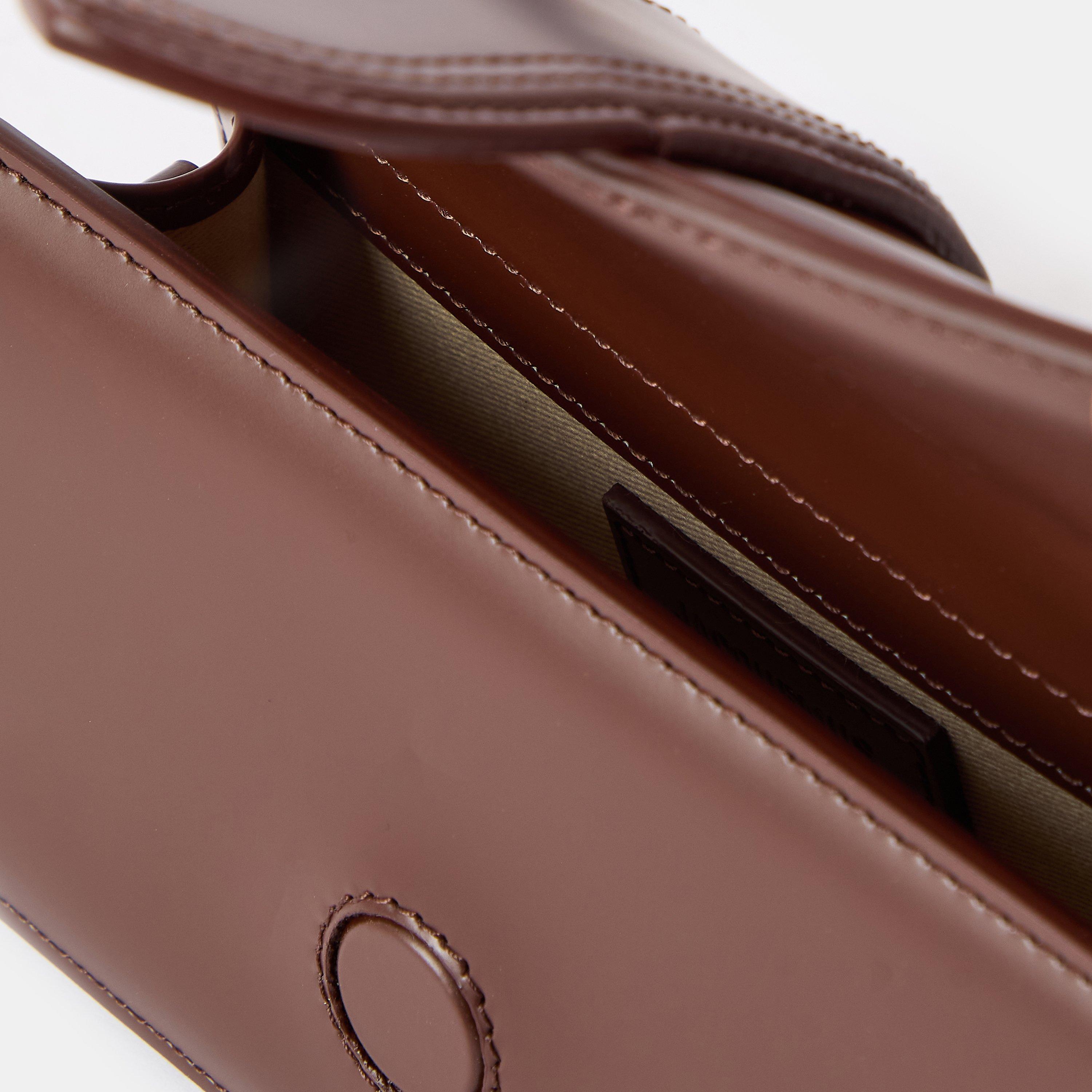 Brown - Jacquemus - Women's Plain Leather Le Bambino Crossbody Bag - 5