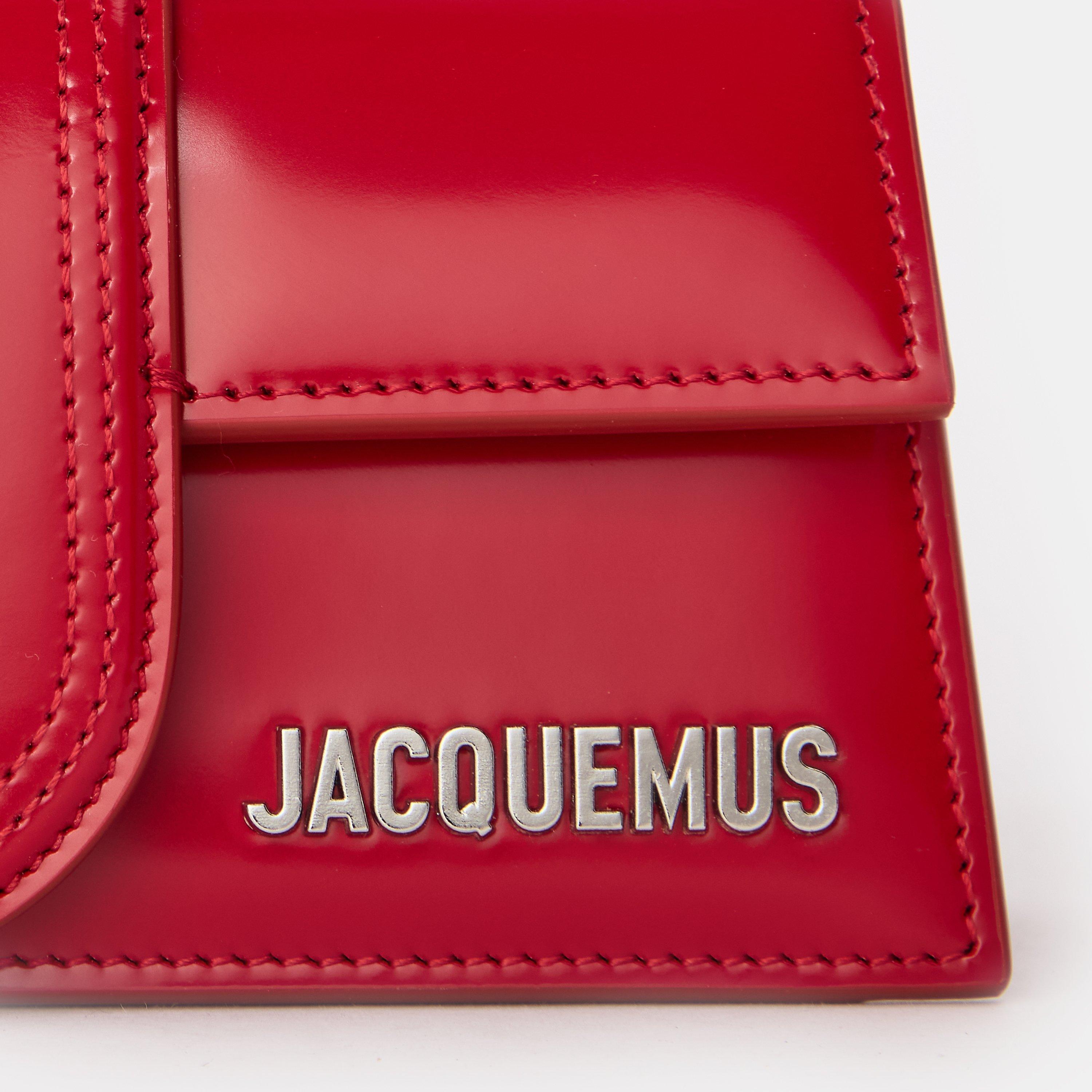 Red - Jacquemus - Women's Plain Leather Le Bambino Crossbody Bag - 3