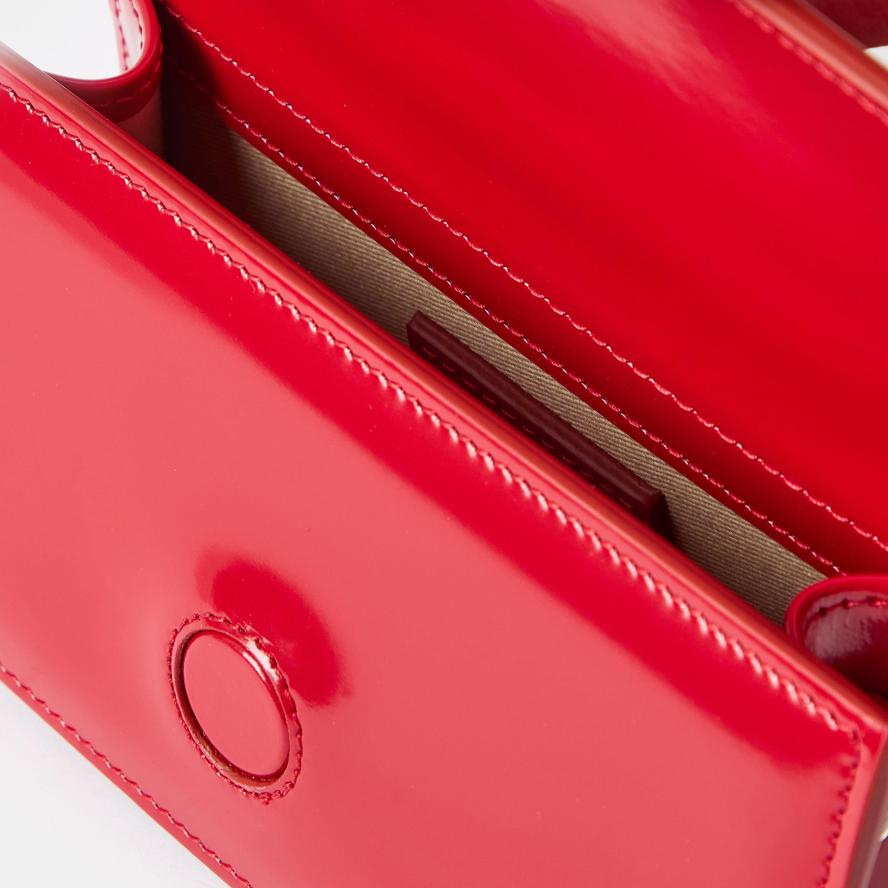 Red - Jacquemus - Women's Plain Leather Le Bambino Crossbody Bag - 4