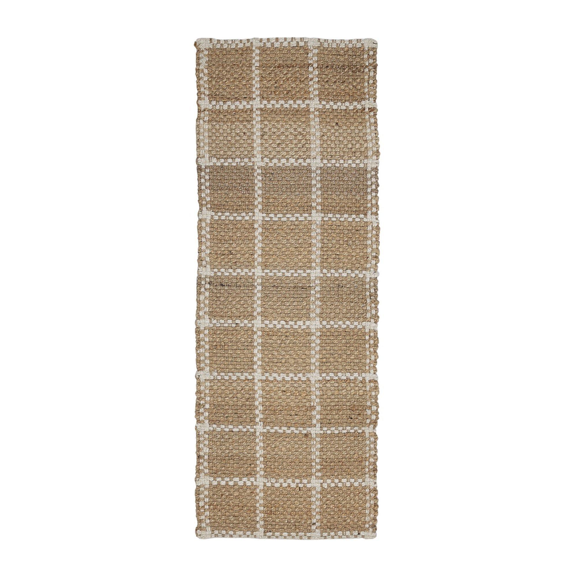 Natural - Homemaker - Jute Check Runner - 2