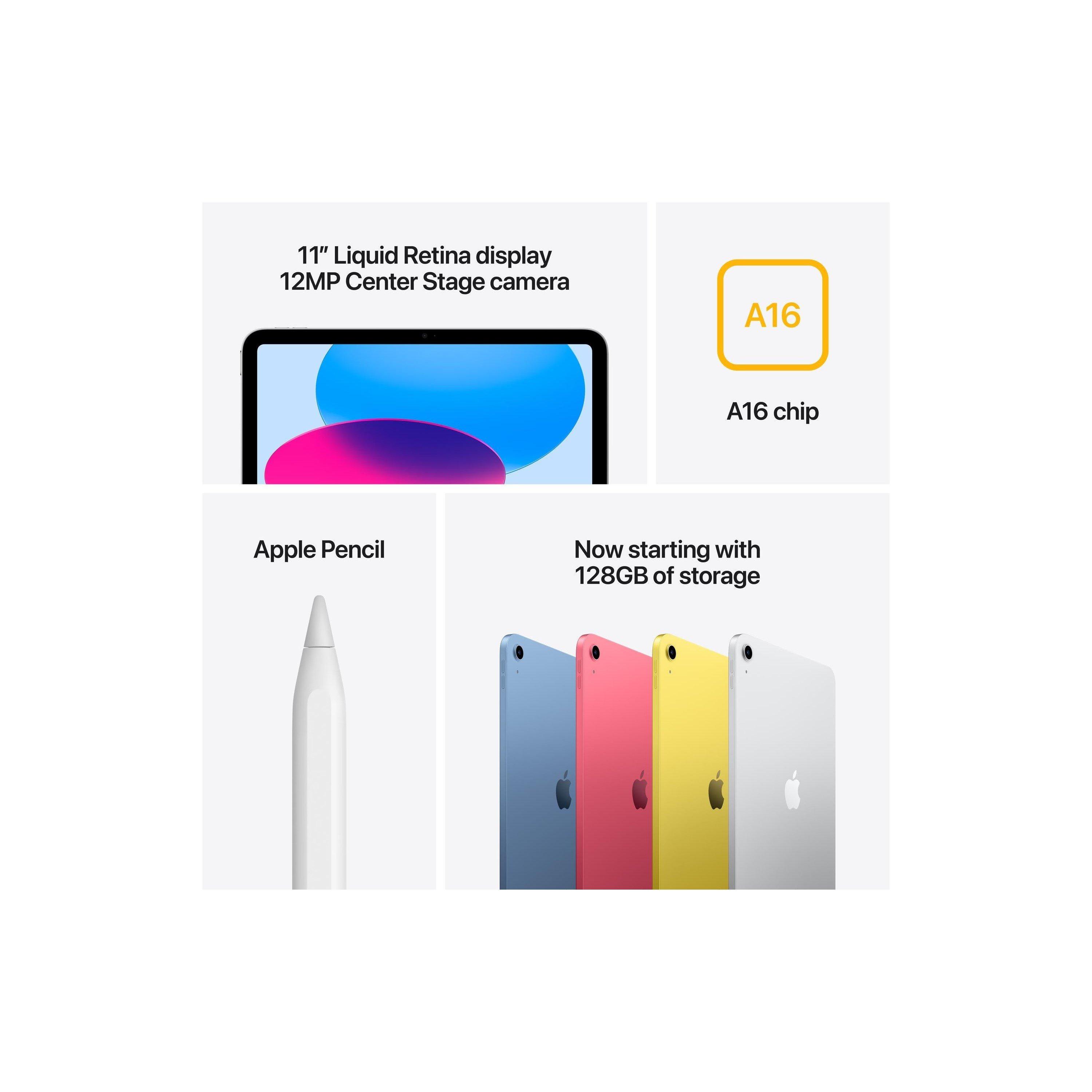 Zilver - Apple - Apple 11 iPad (A16) (2025) Wi-Fi 128GB - Silver - 4