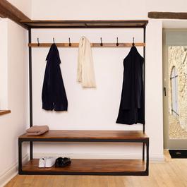 Charles Bentley Charnwood Extra Large Coat Rack with Shoe Tidy Con