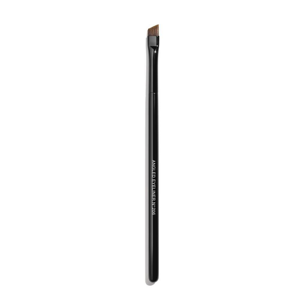 Black - CHANEL - ANGLED EYELINER BRUSH N°206 Powder And Cream Eyeliner Brush - 1