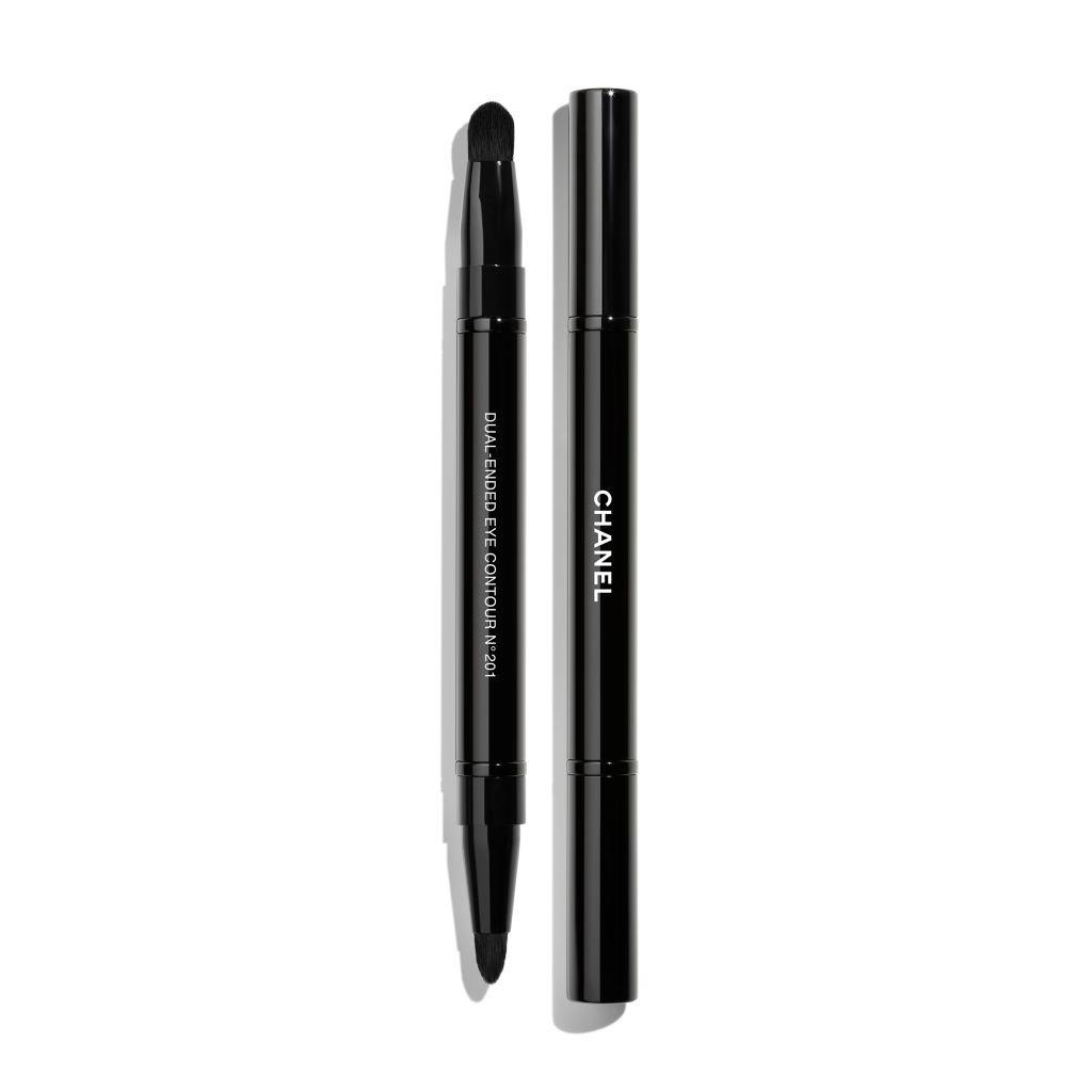 Black - CHANEL - PINCEAU DUO CONTOUR YEUX RÉTRACTABLE N°201 Dual-Ended Brush: Defines And Blends - 1