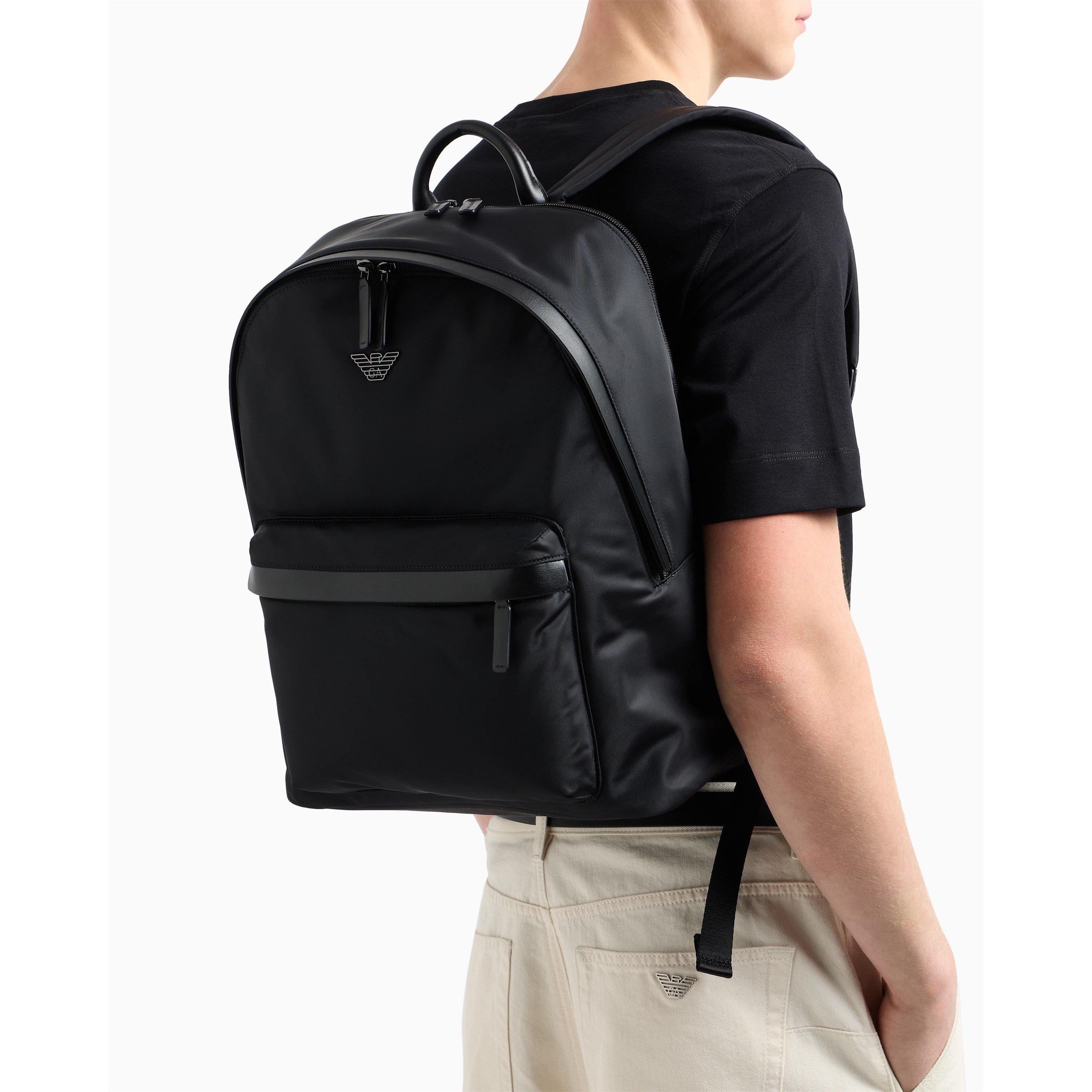 Black Beauty - Emporio Armani - Men's Recycled Nylon Backpack - 2