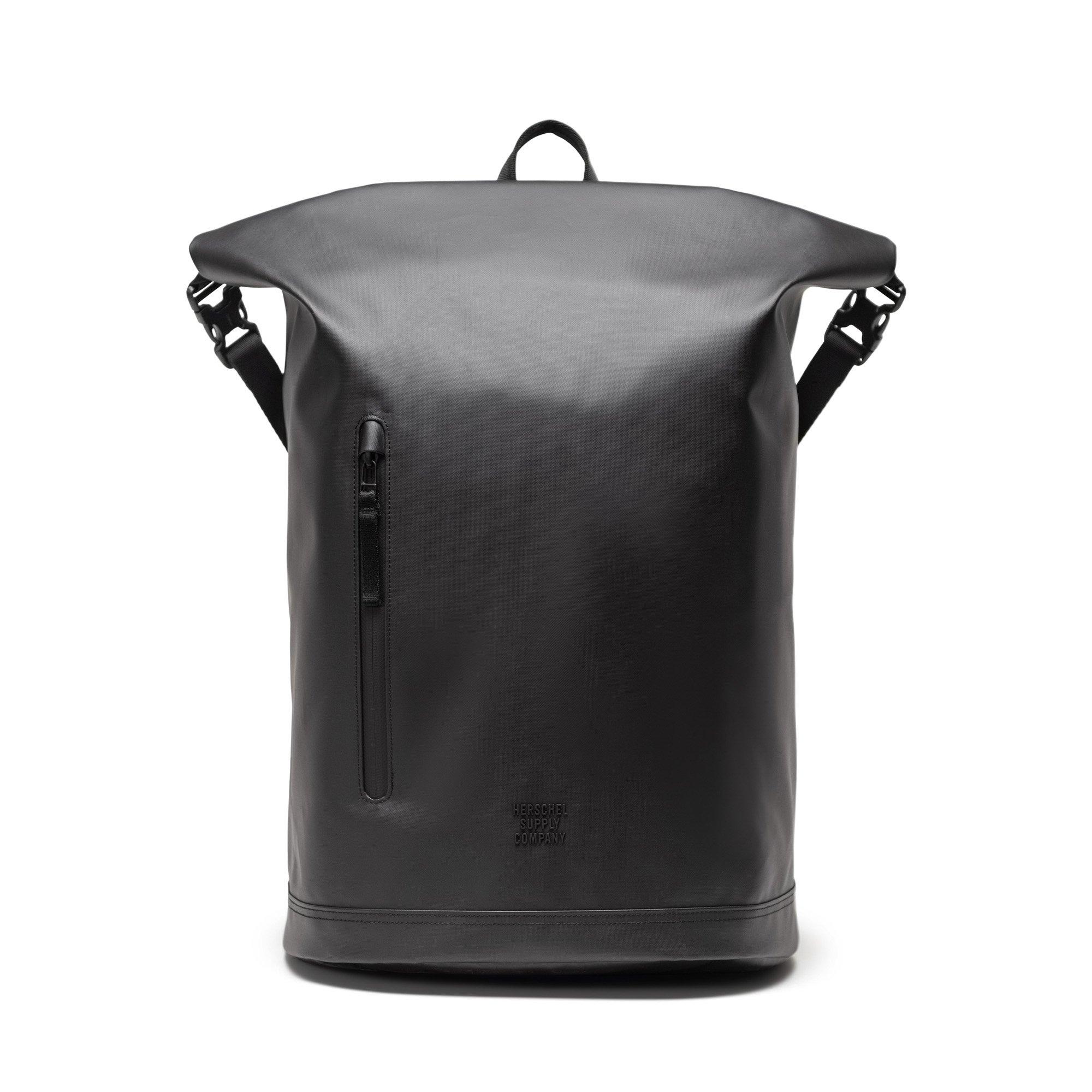 Black - Herschel Supply Co - Weather Resistant Roll Top Backpack - 26L - 1