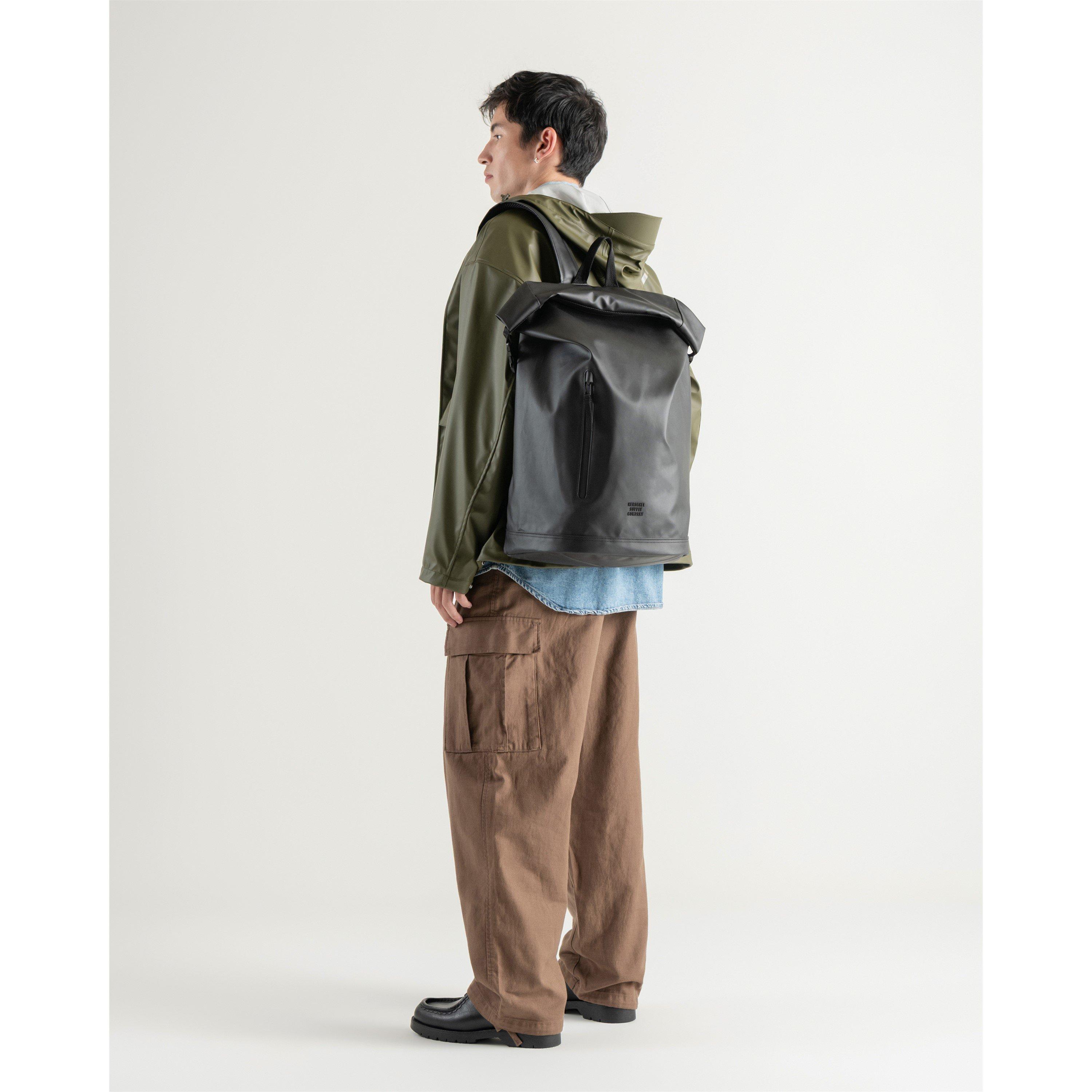 Black - Herschel Supply Co - Weather Resistant Roll Top Backpack - 26L - 5