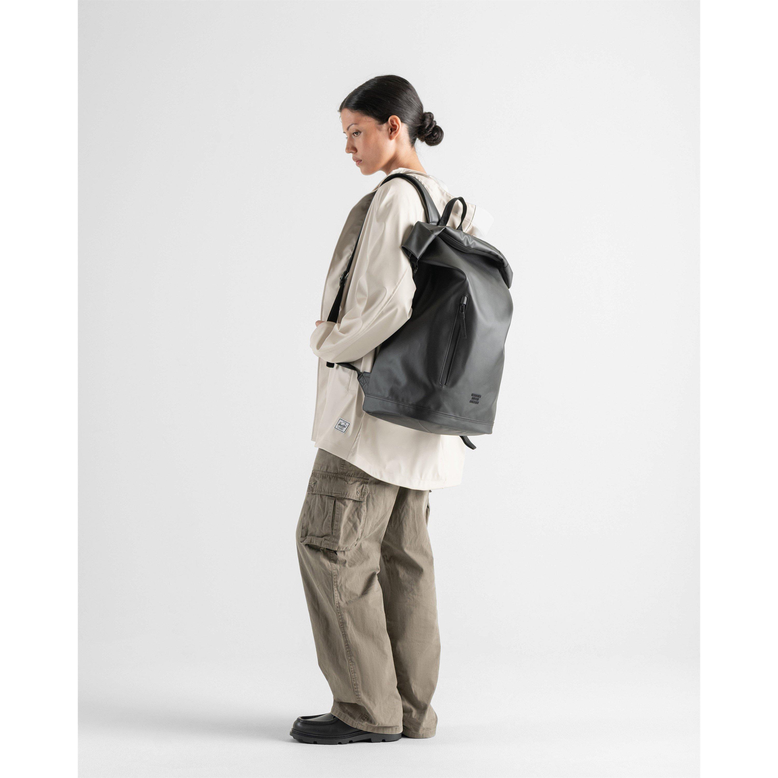 Black - Herschel Supply Co - Weather Resistant Roll Top Backpack - 26L - 6
