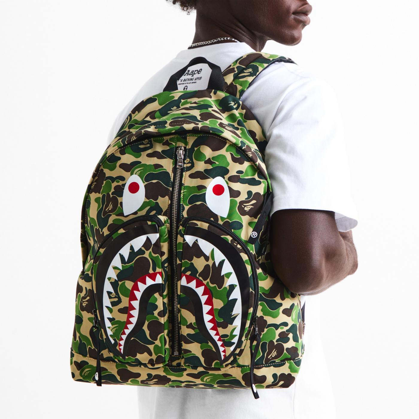 bape nike backpack Shark Flippeez A BATHING APE 1st Camo Cordura 2way Daypack for men in Shell 100% fabric Bape | Men's Backpack |