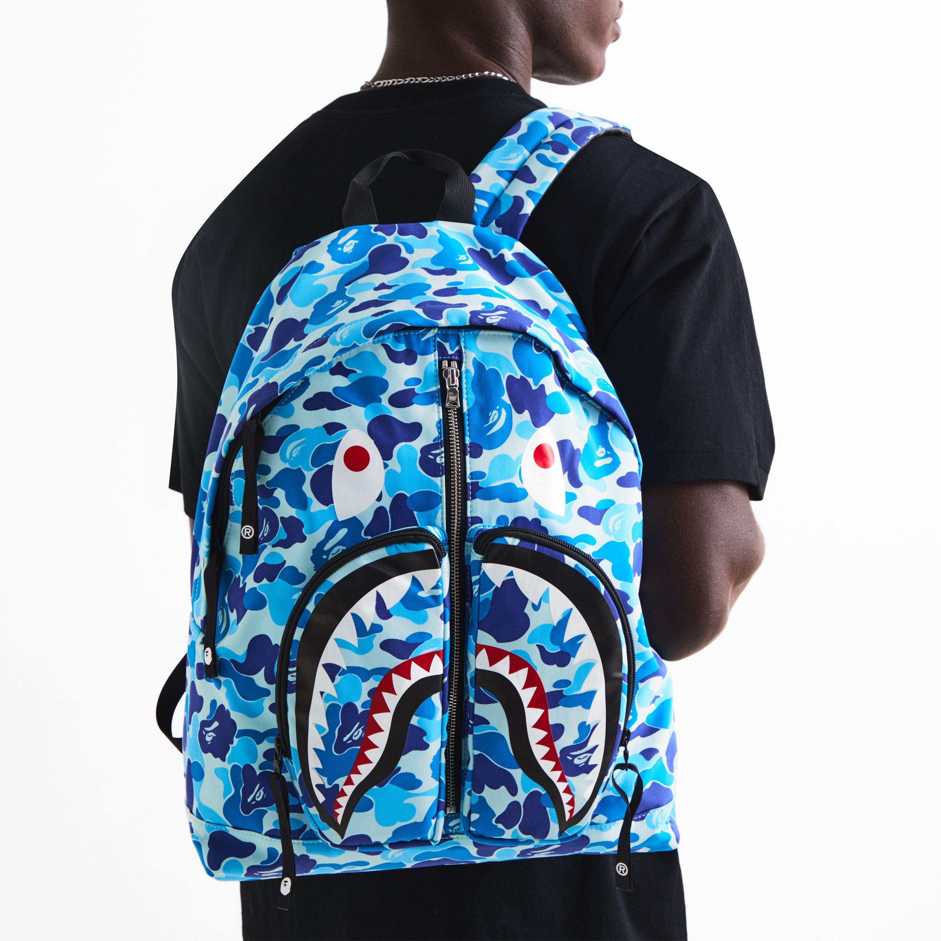 A Bathing Ape Men's Backpack - Blue Camo