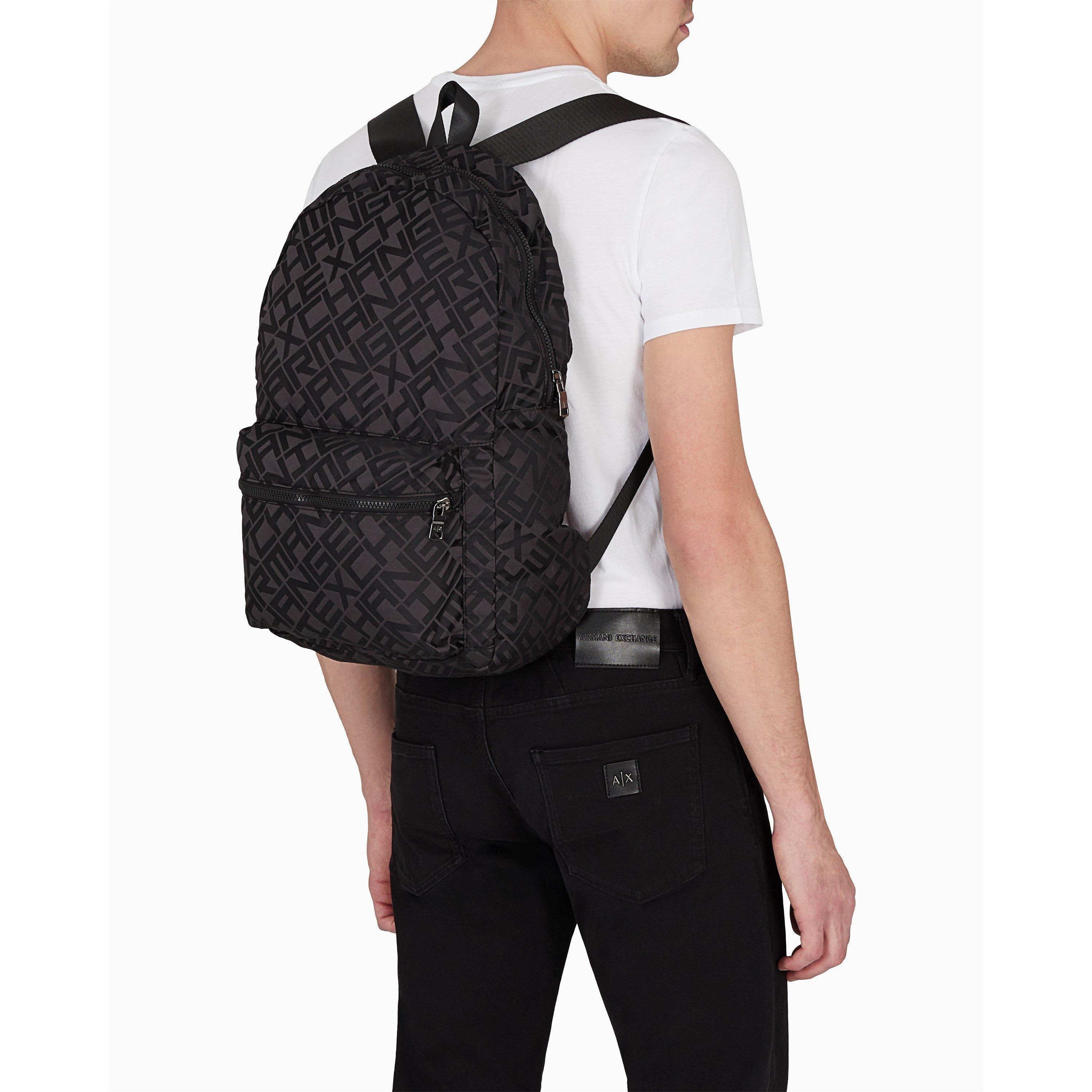Black FC013 - Armani Exchange - Men's Backpack - 2