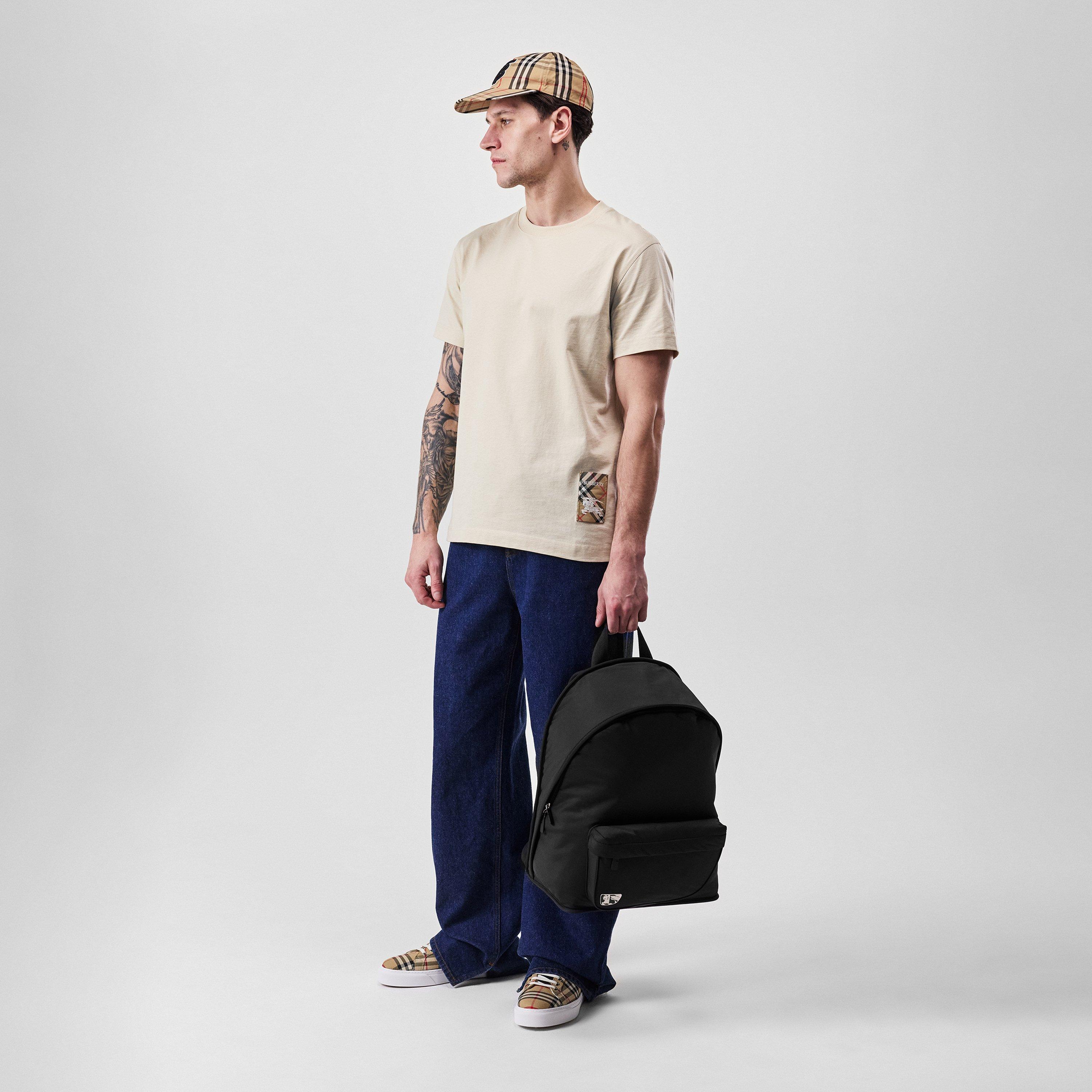 Black - Burberry - Shield Backpack - 6