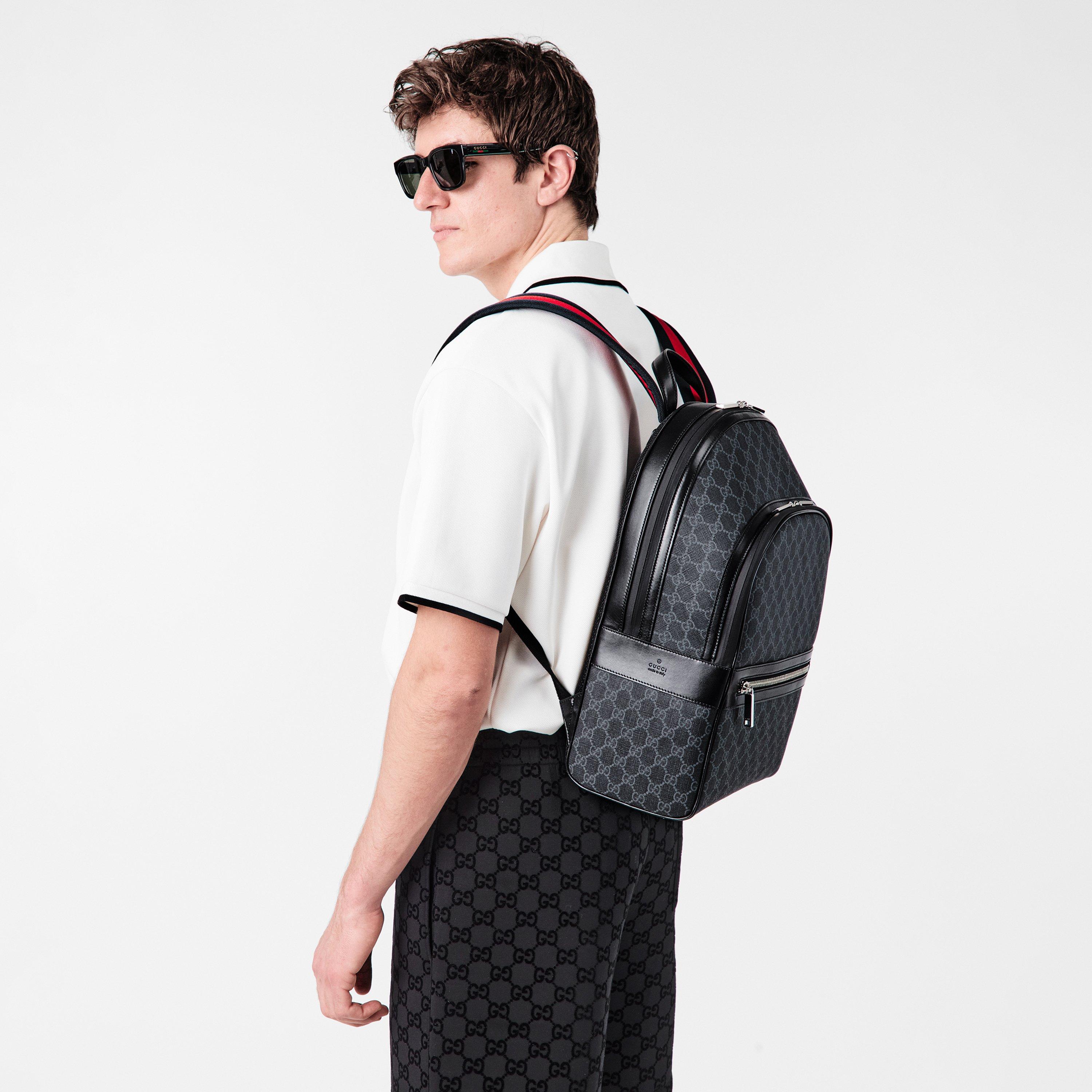 GG Black - Gucci - Men's GG Supreme Canvas Backpack - 3