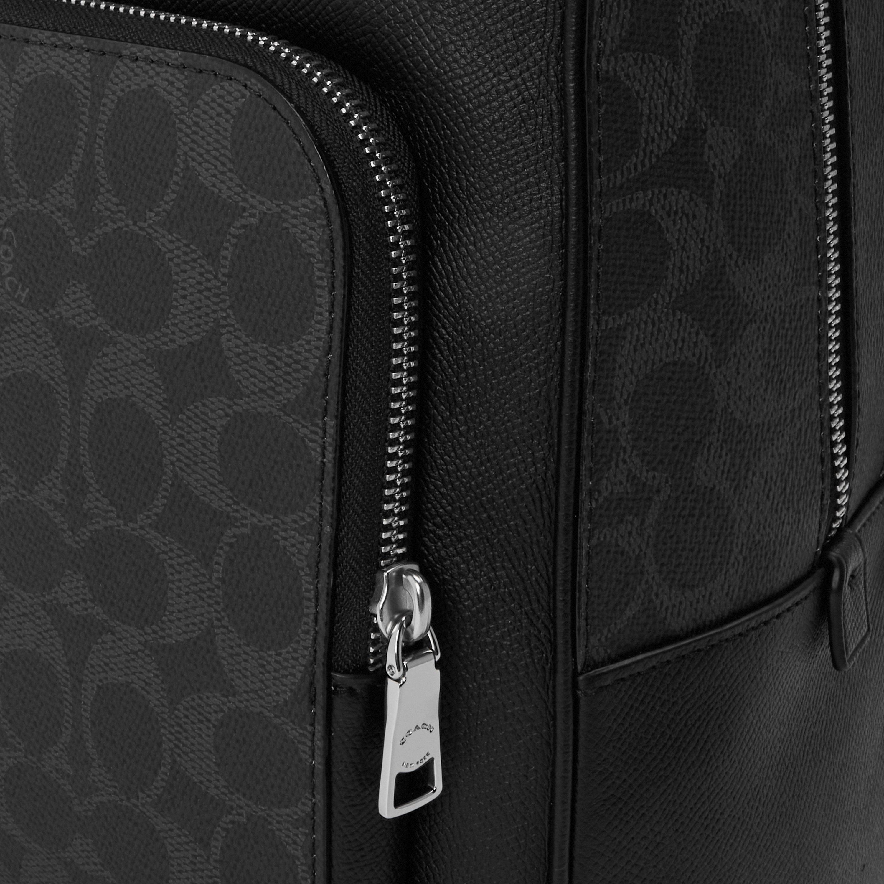 Black Signature - Coach - Wade Leather Backpack - 3