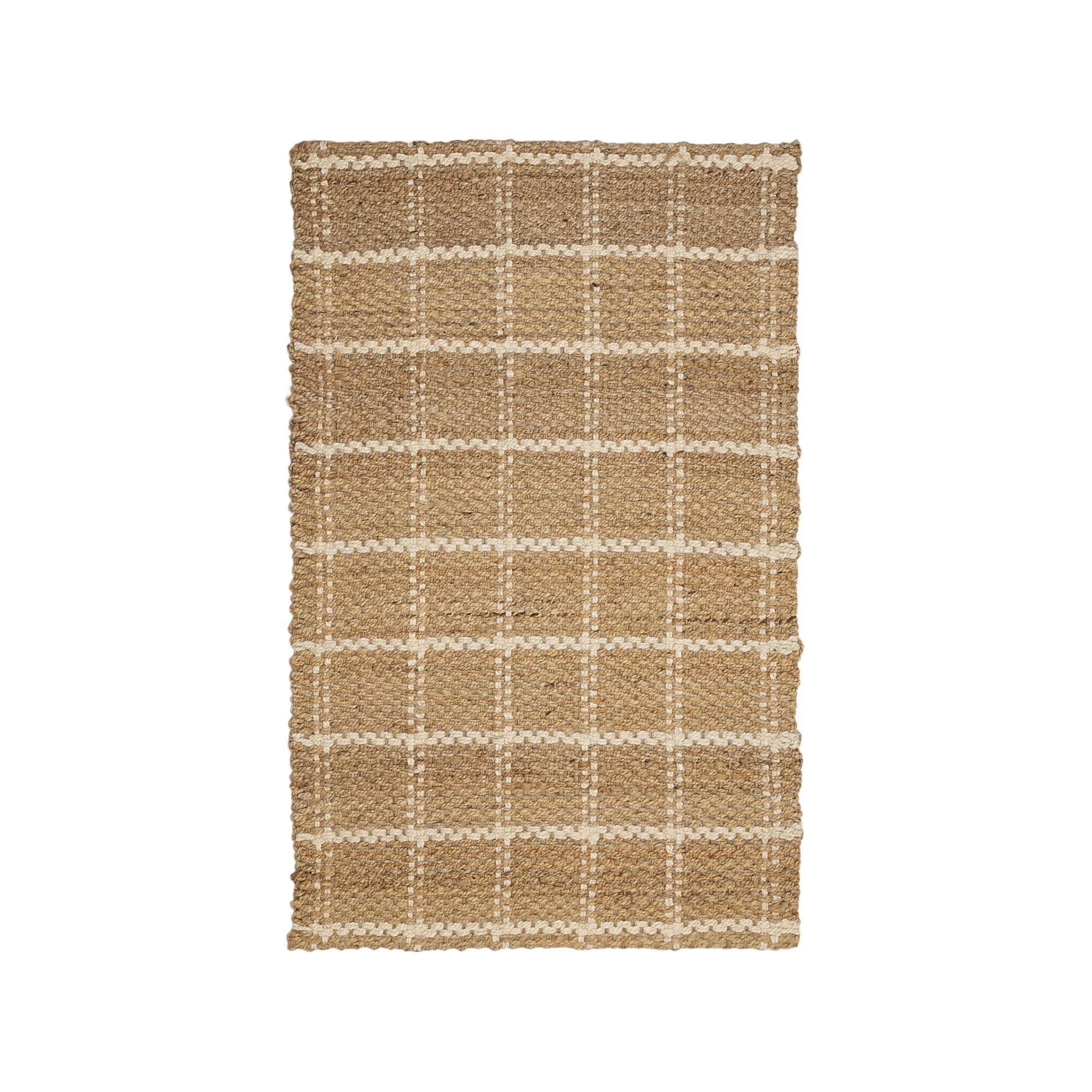 Natural - Homemaker - Jute Check Rug - 2