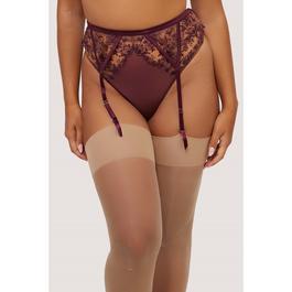 Playful Promises Cassia Wine Embroidery Suspender