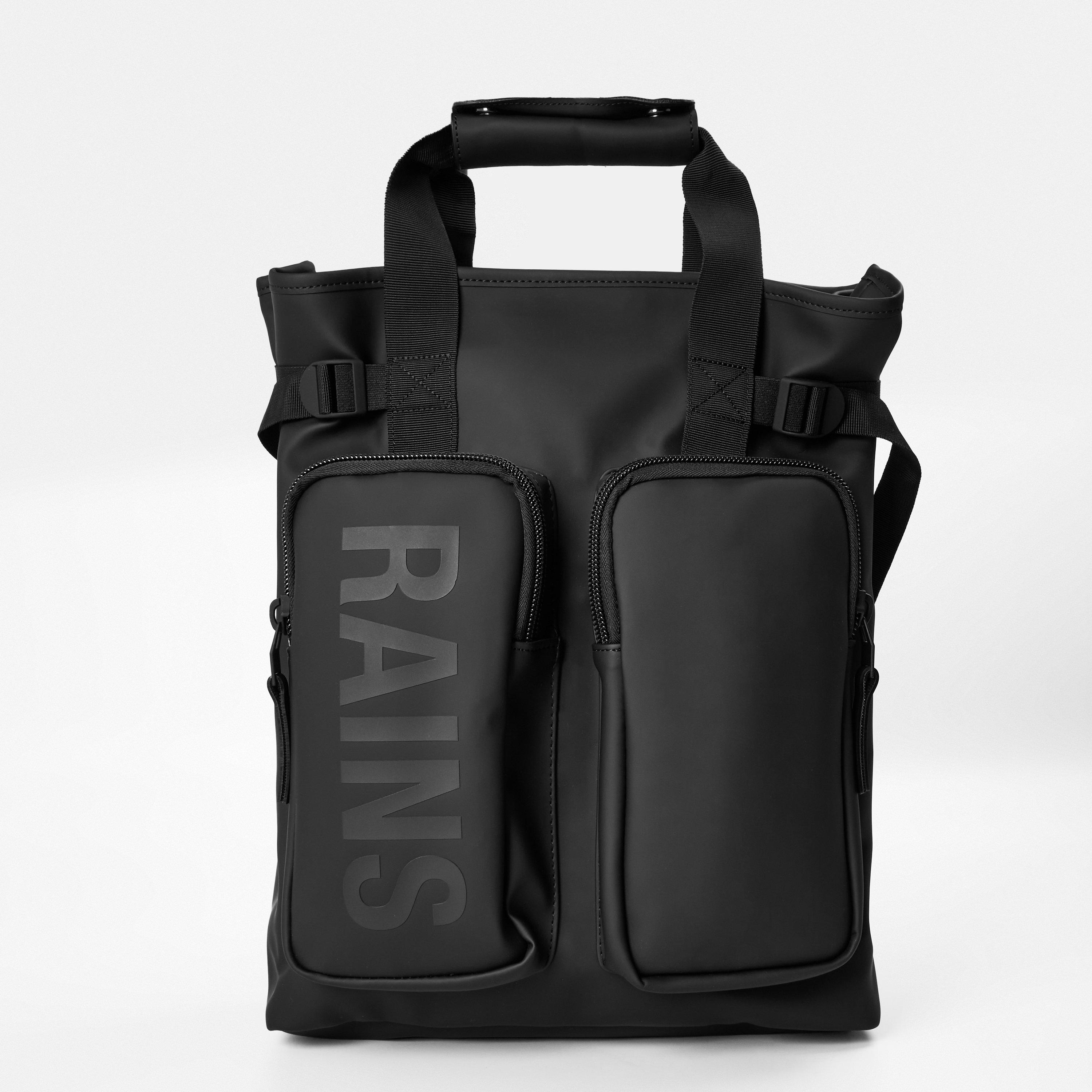 Black 01 - Rains - Rains Texel Backpack - 1